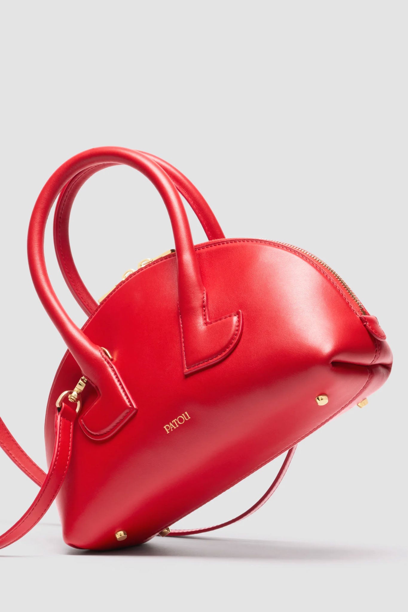 Smooth Leather Bowling Handbag