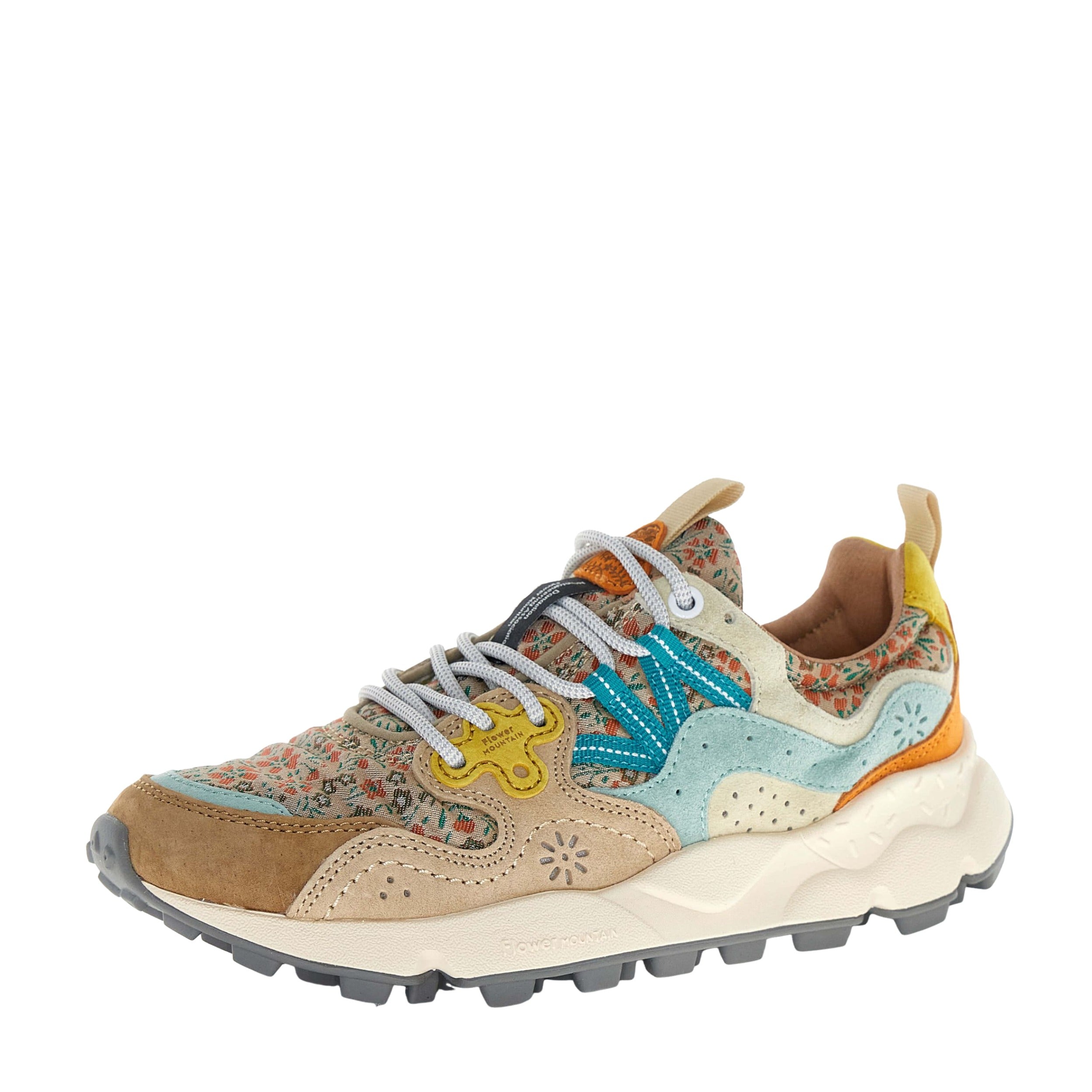 Yamano 3 Sneaker In Biscuit Suede And Canvas
