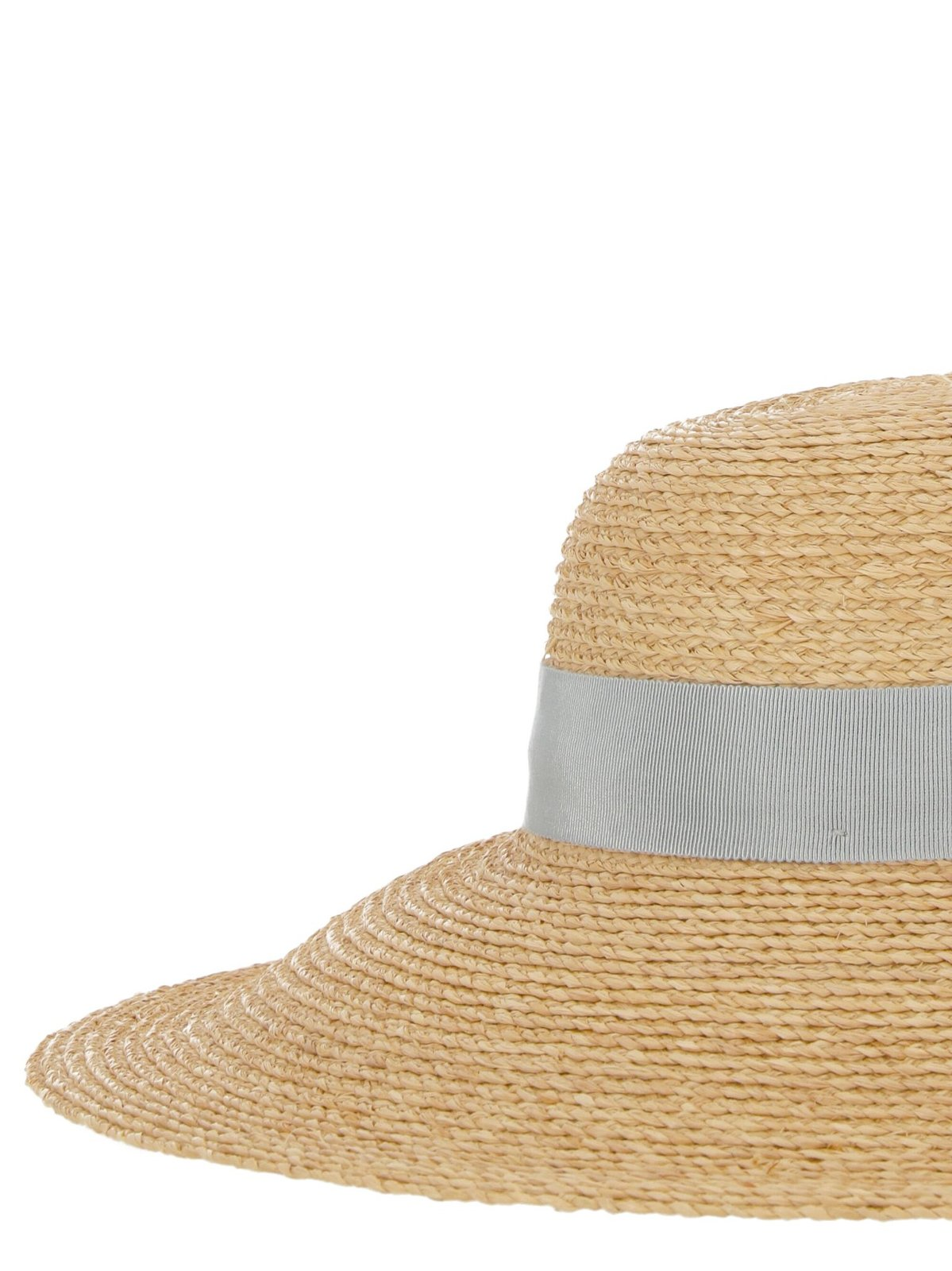 Wide-Brimmed Raffia Hat with Bow Detail