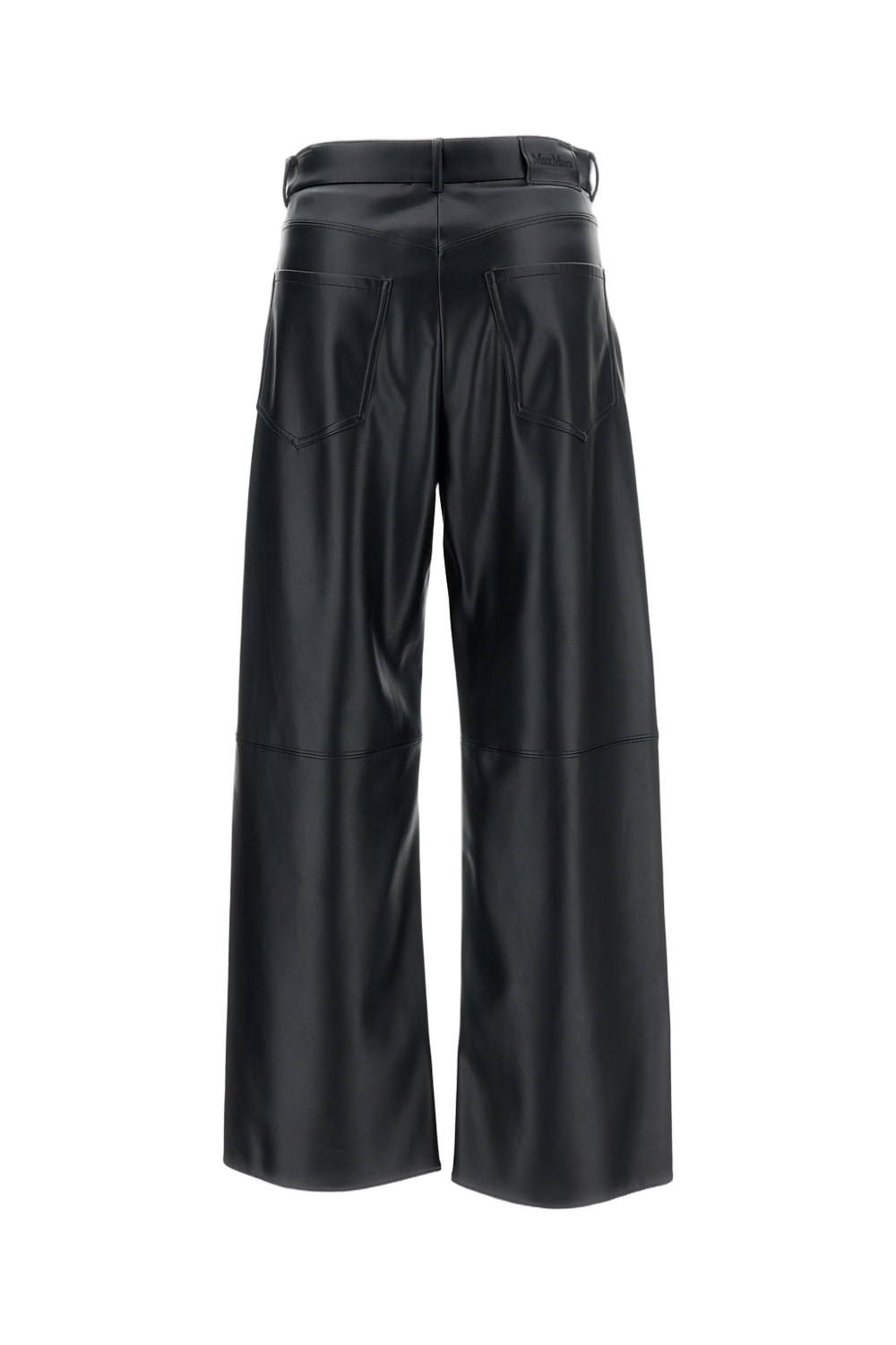 Black Faux Leather Trousers
