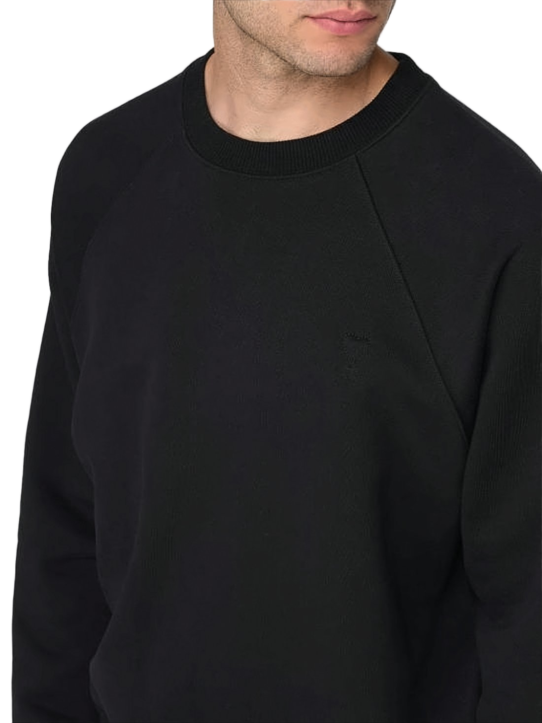 Long-Sleeve Crewneck Sweatshirt with Subtle Logo