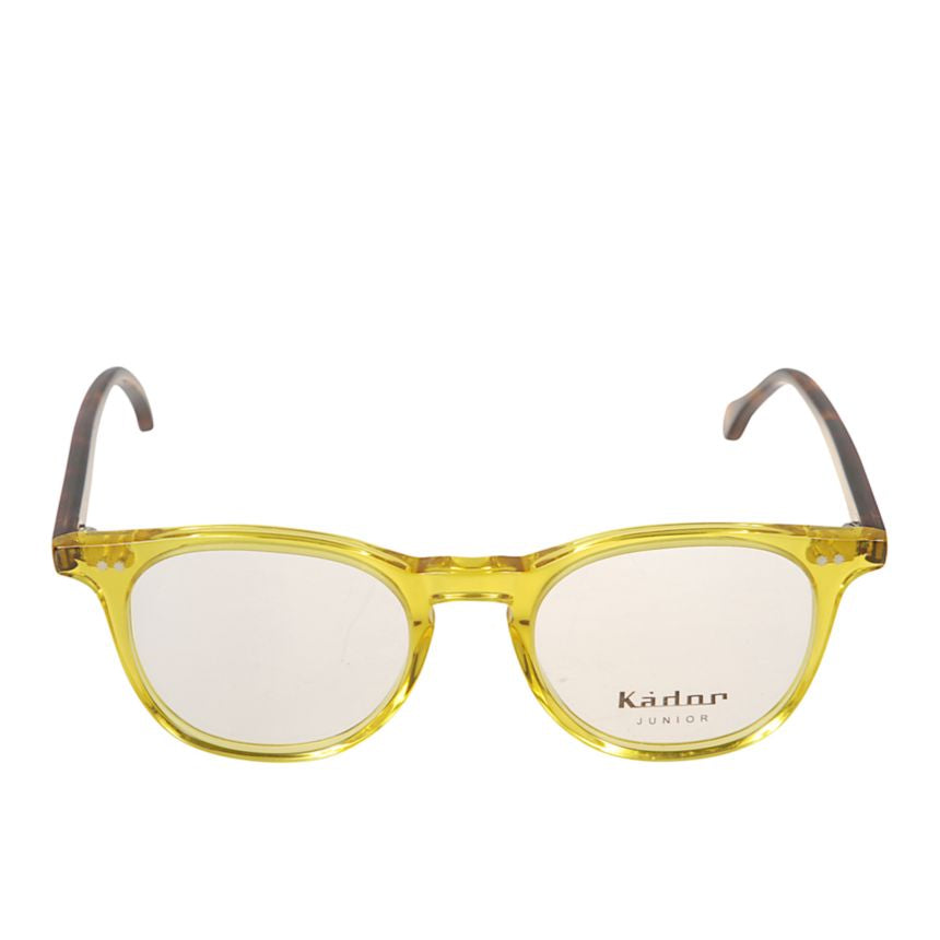 Kubino Translucent Yellow Rounded Frame Kador Eyeglasses