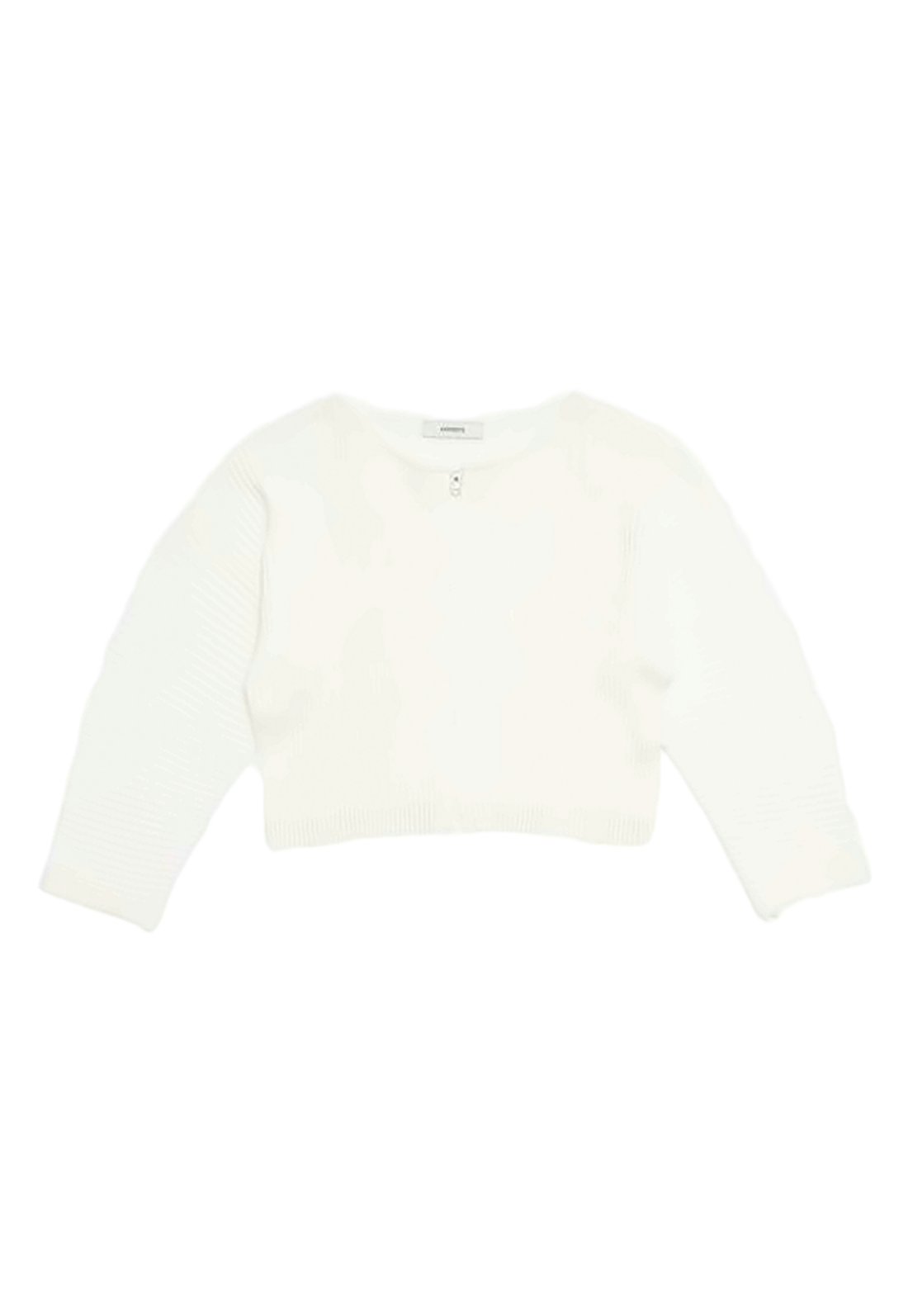Cropped Ribbed Cardigan with Front Zipper Closure