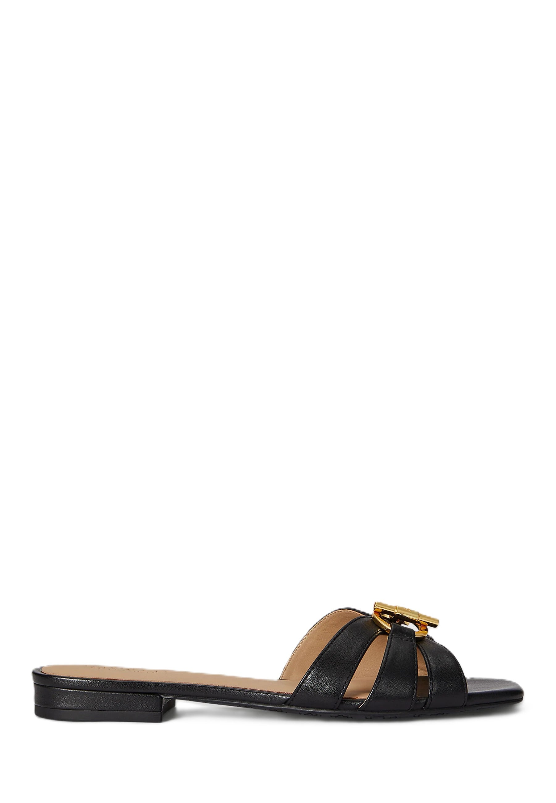 Black Blaike Slide Leather Sandals