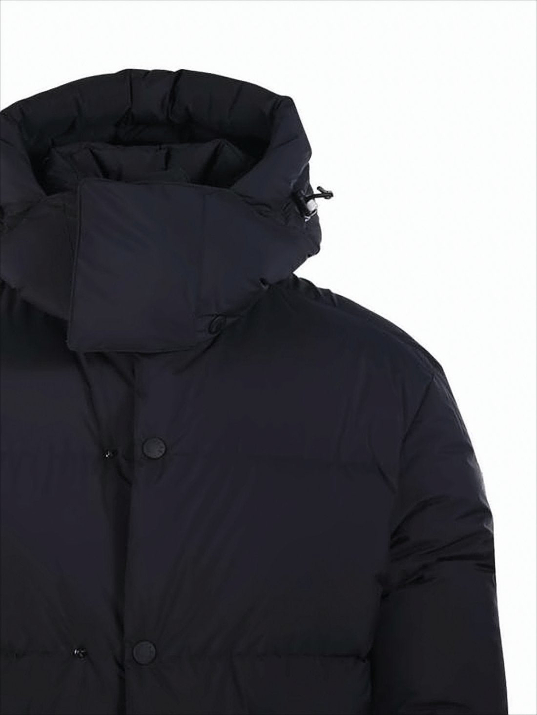 Quilted Down Jacket with High Collar