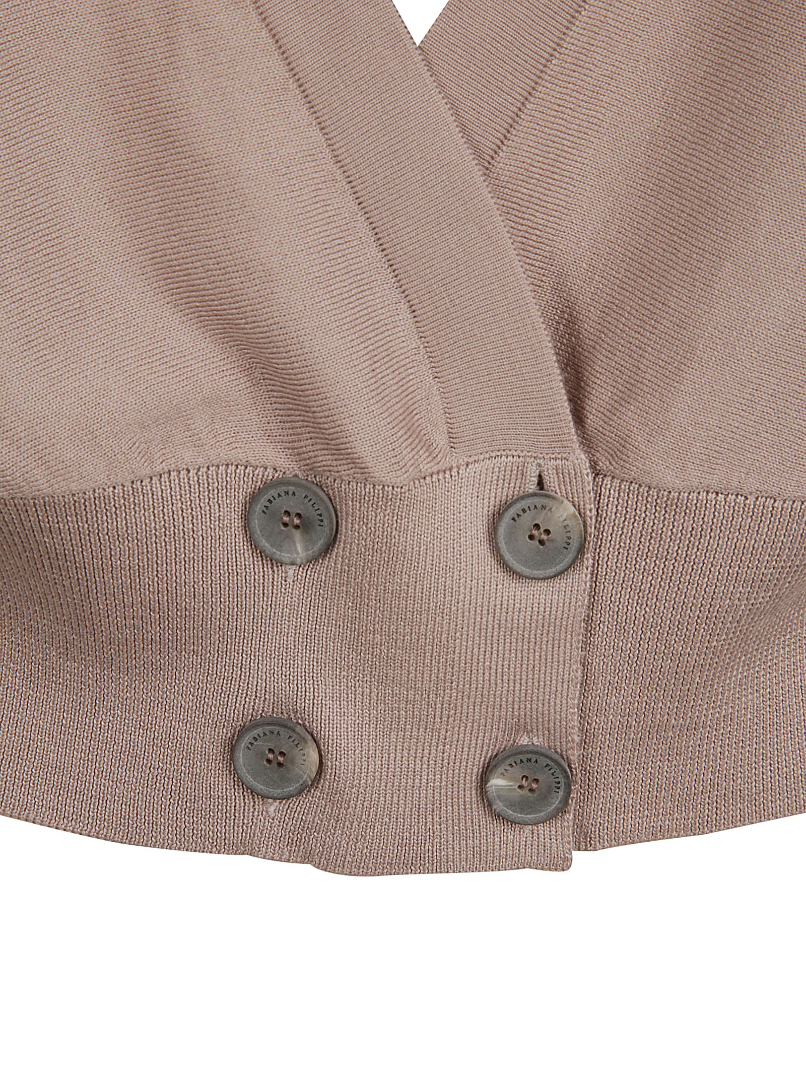 Cropped V-Neck Sweater