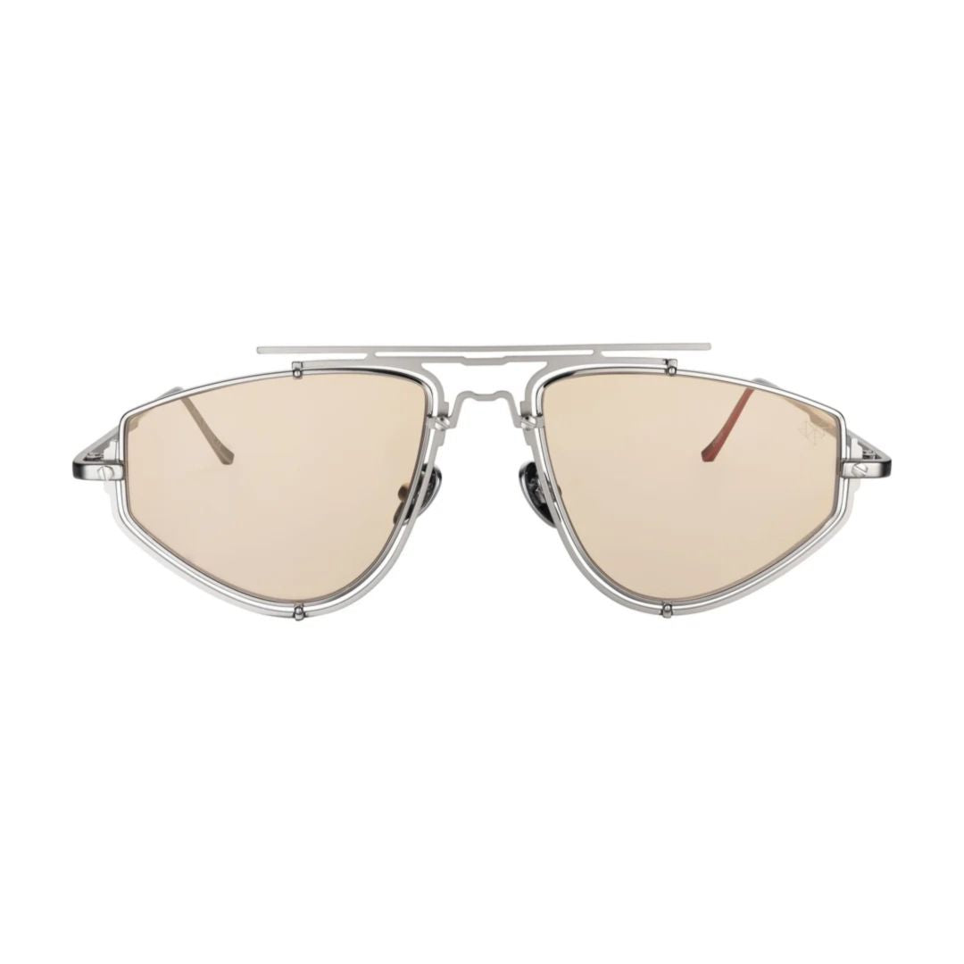 Caden Cd-2 Geometric Silver Frame Sunglasses