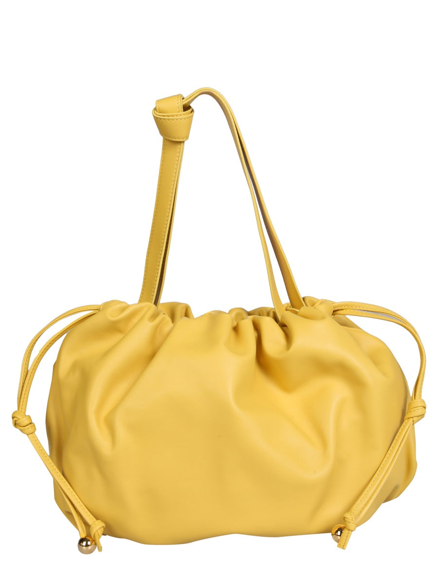 Medium Leather Shoulder Bag with Removable Double Handle