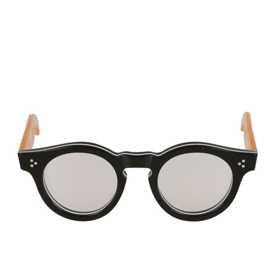 Mondo Round Frame Sunglasses with Glossy Front