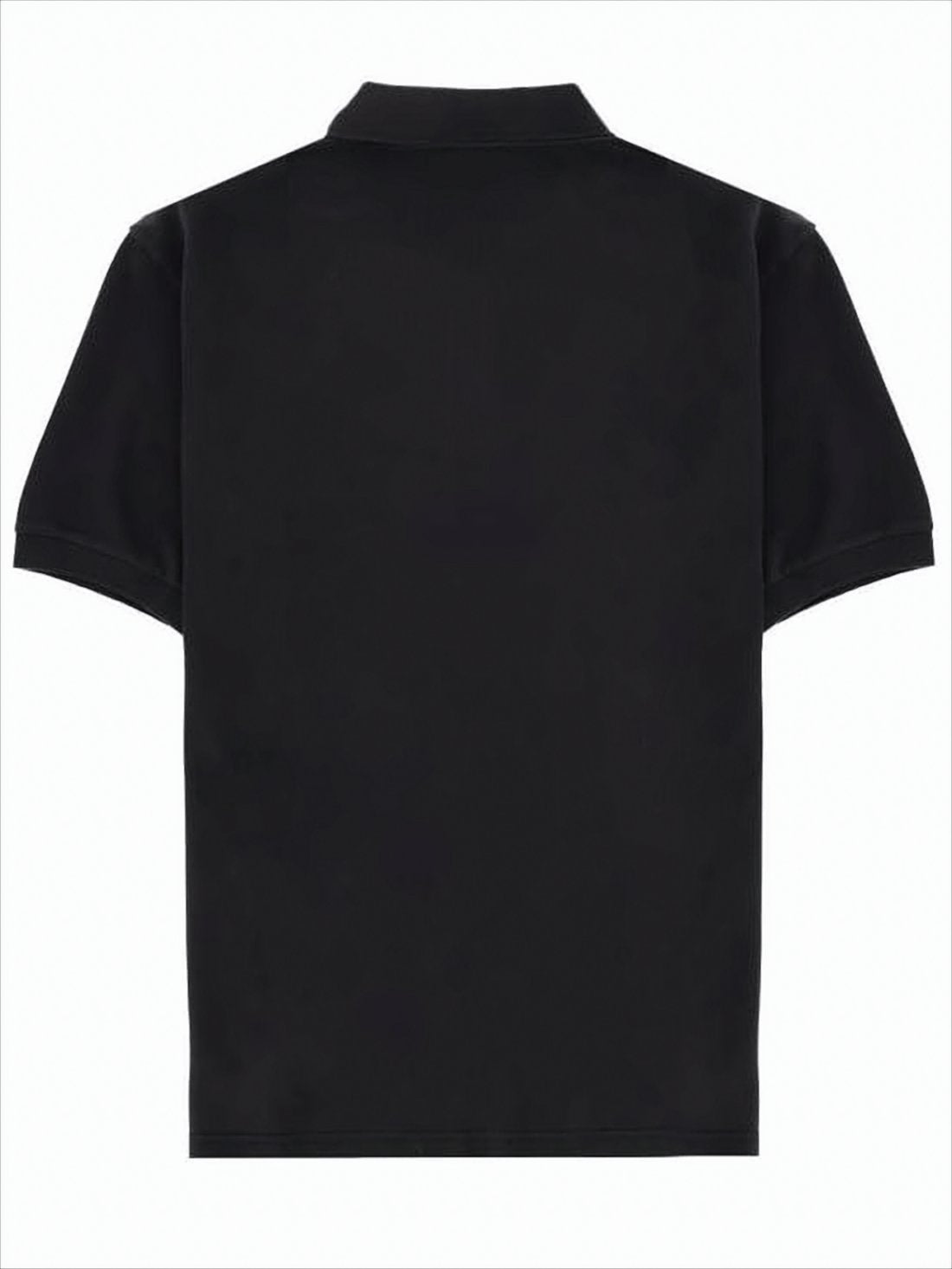 Structured Collar Polo Shirt with Two-Button Placket