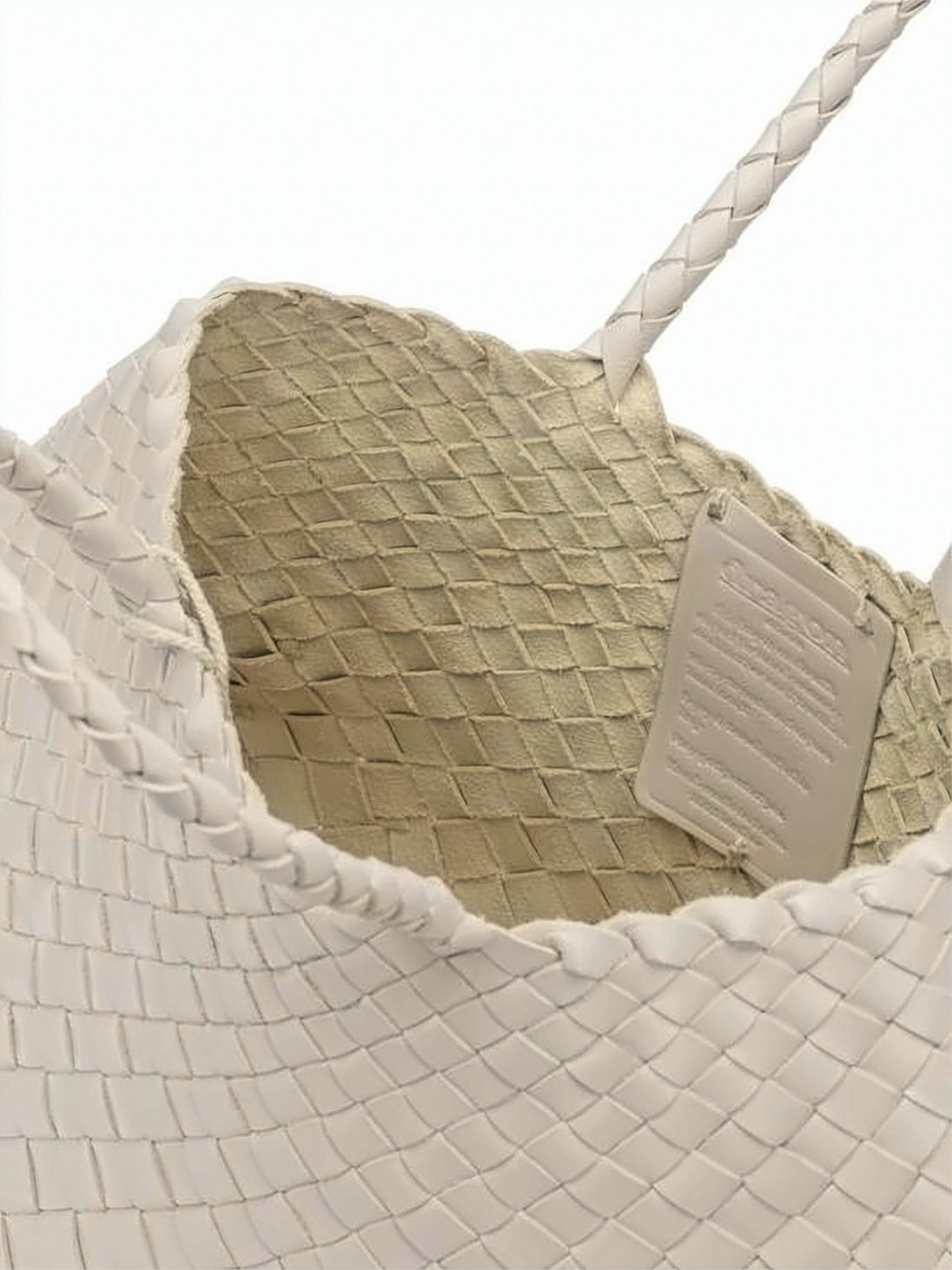 Woven Buffalo Leather Tote Bag