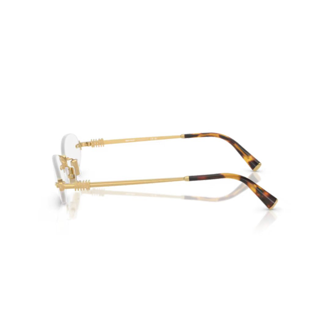 0mu A54s Rimless Gold Metal Eyeglasses