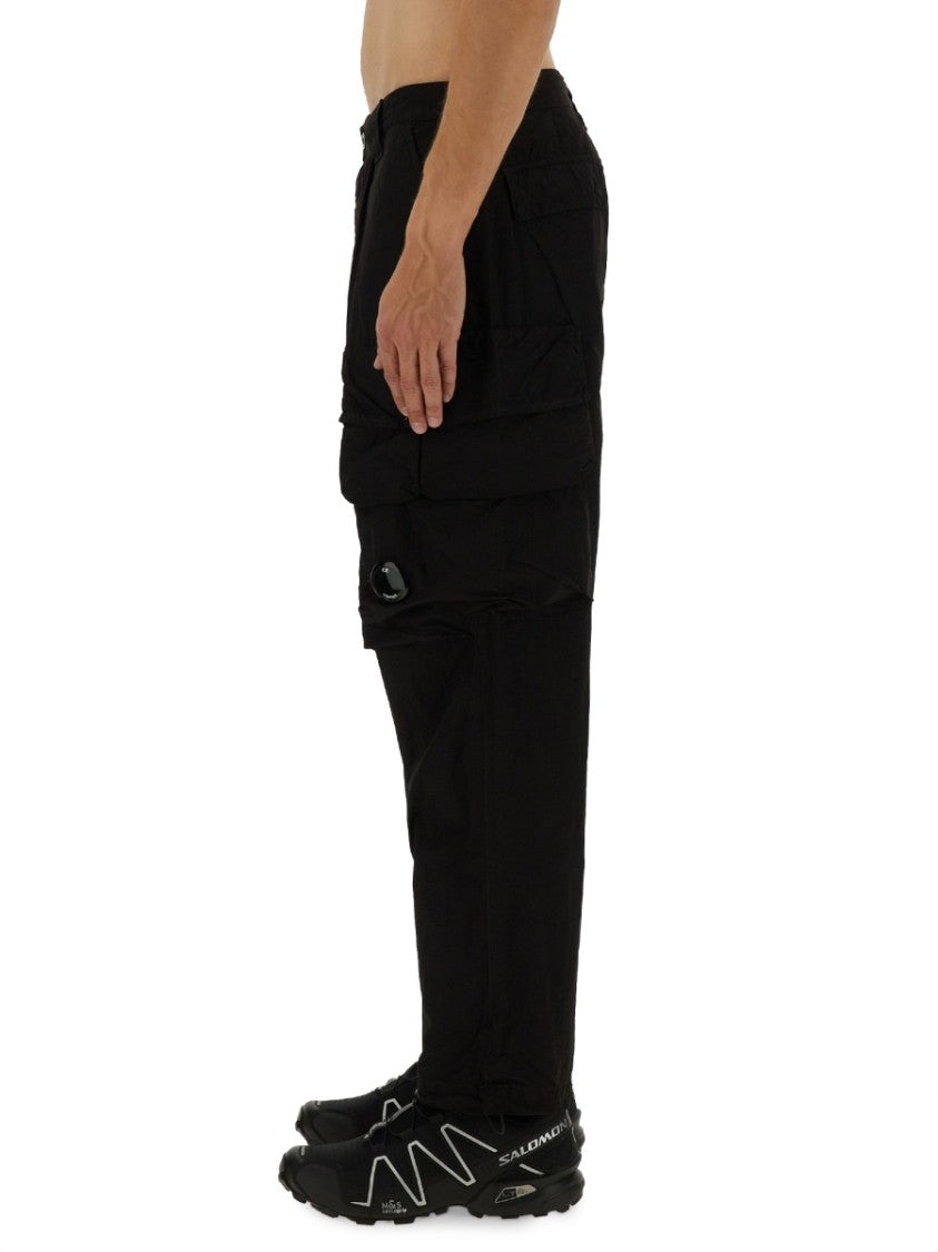 Relaxed Fit Black Cargo Pants
