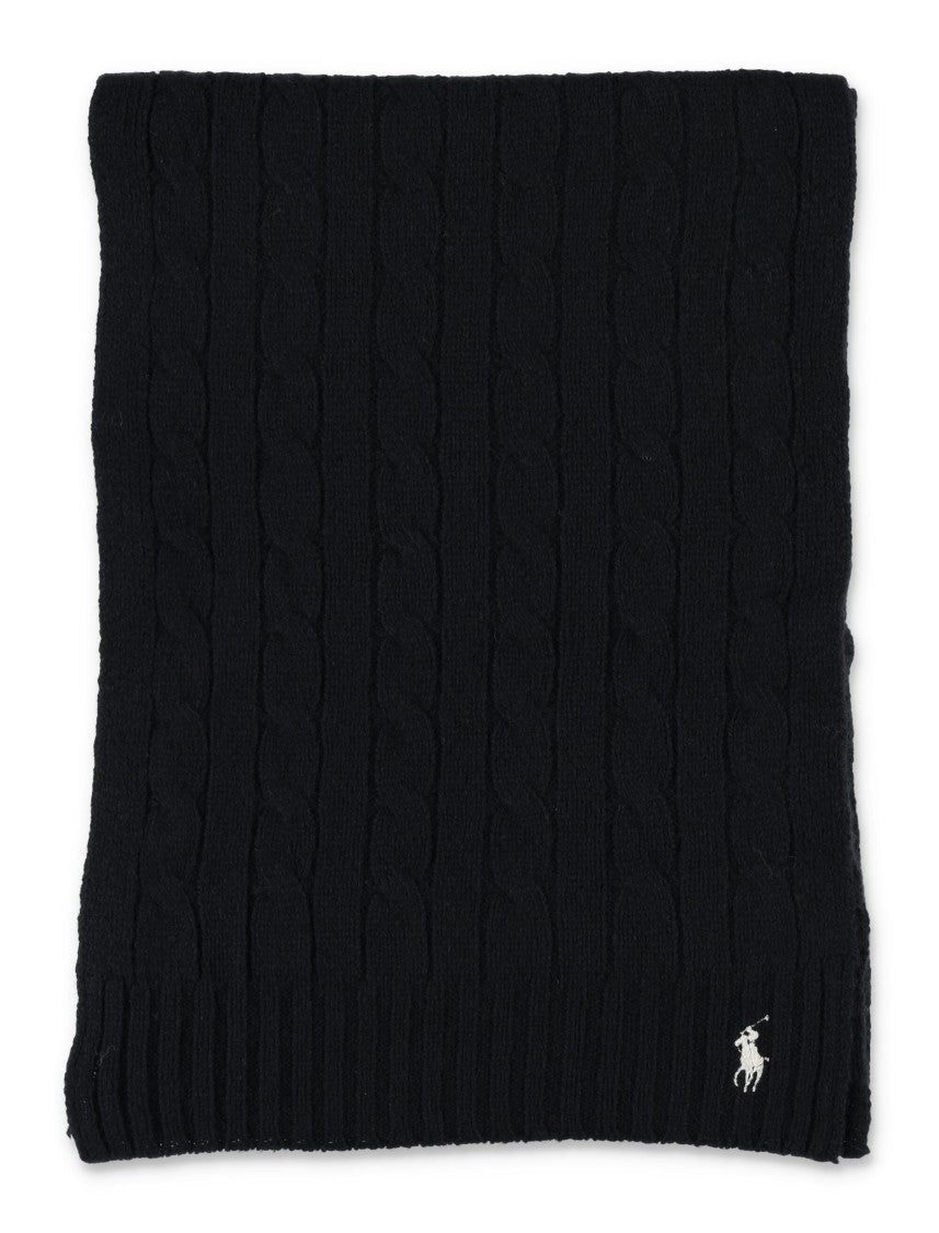 Polo Cable Wool-Cashmere Scarf