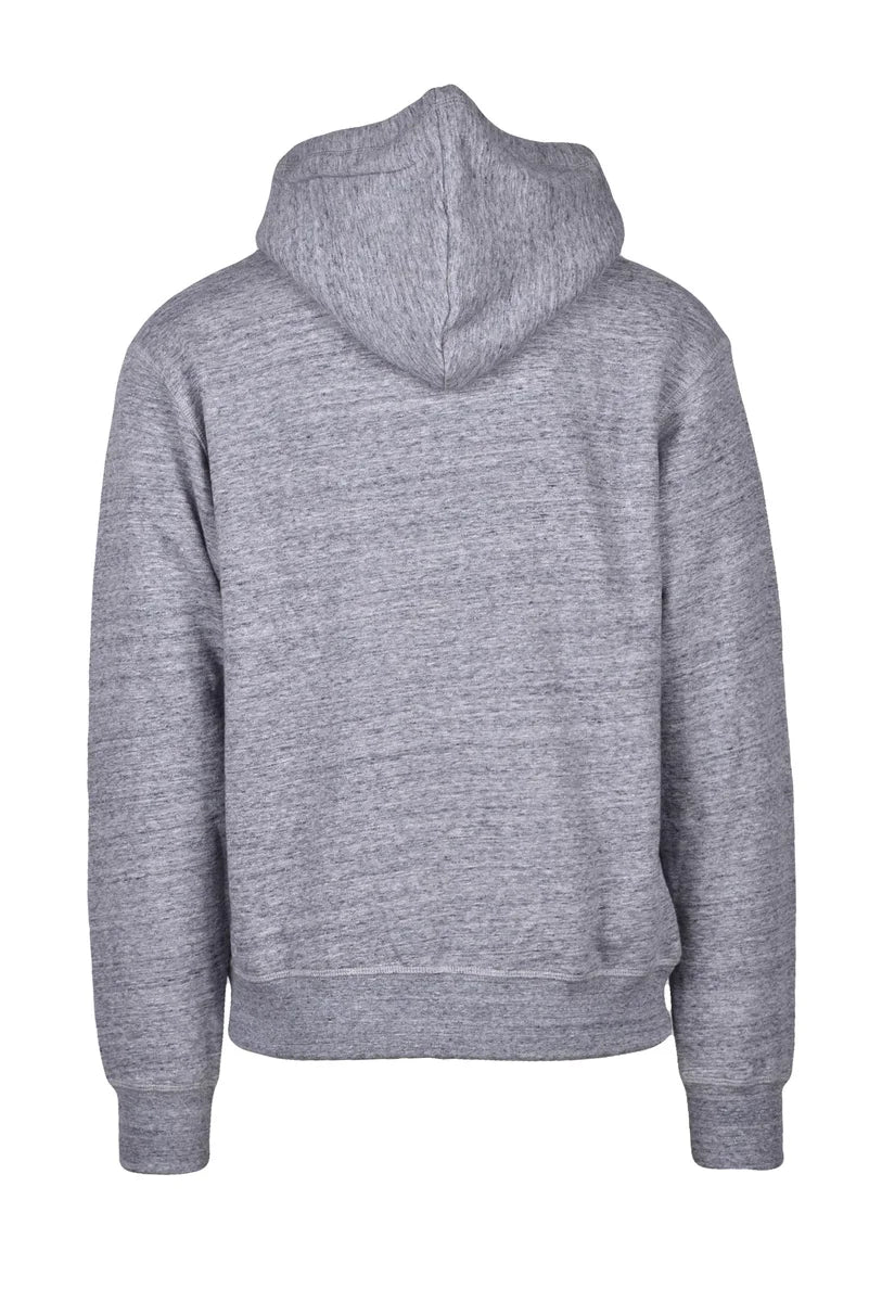 Heathered Grey Hoodie with Classic Design