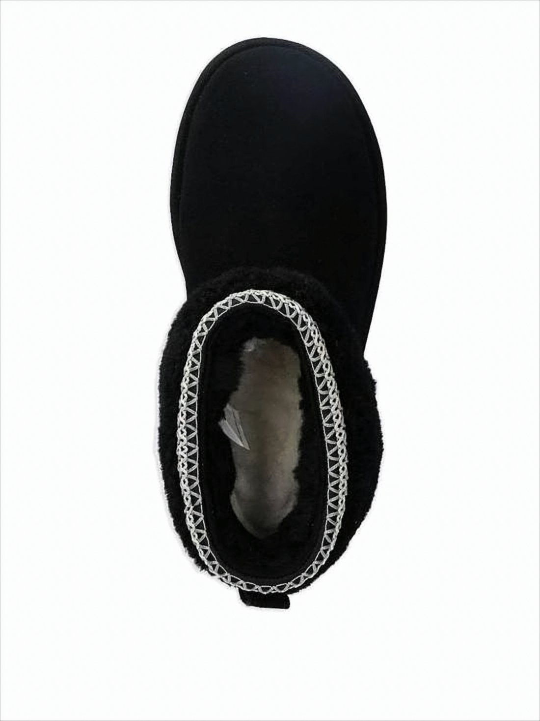 Ankle-High Suede Boots with Curly Wool Lining