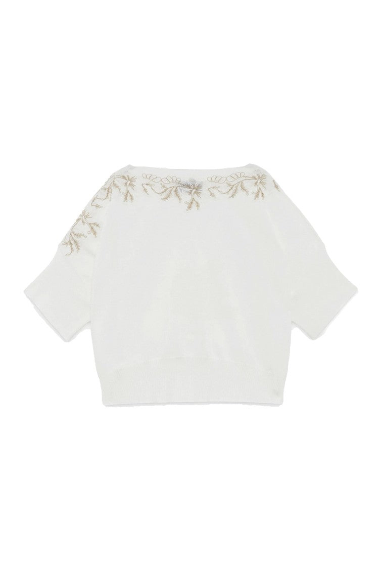 Off White Cotton Sweater