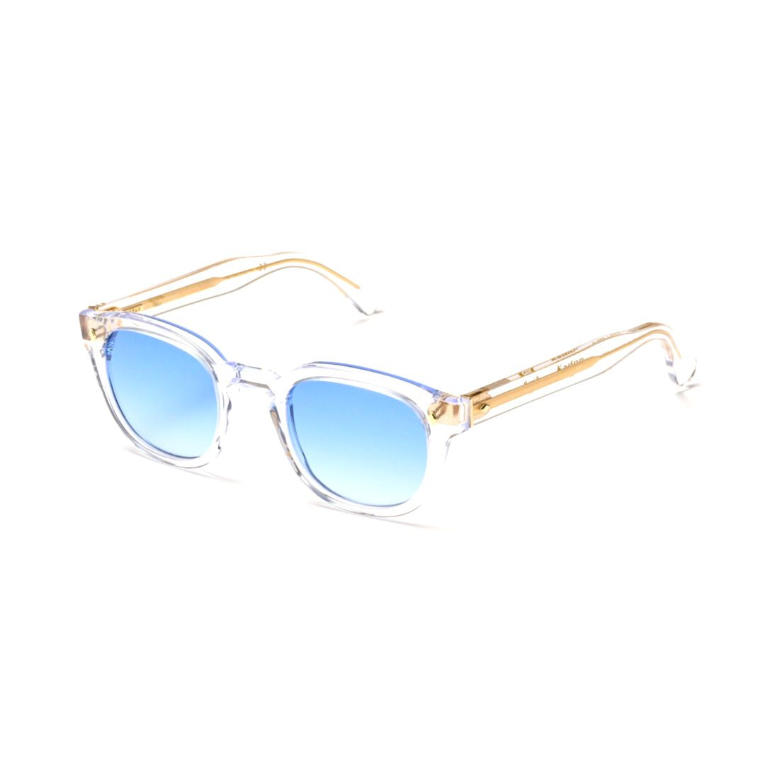 Jolly Special-1432-S Transparent Frame Sunglasses with Gradient Blue Lenses