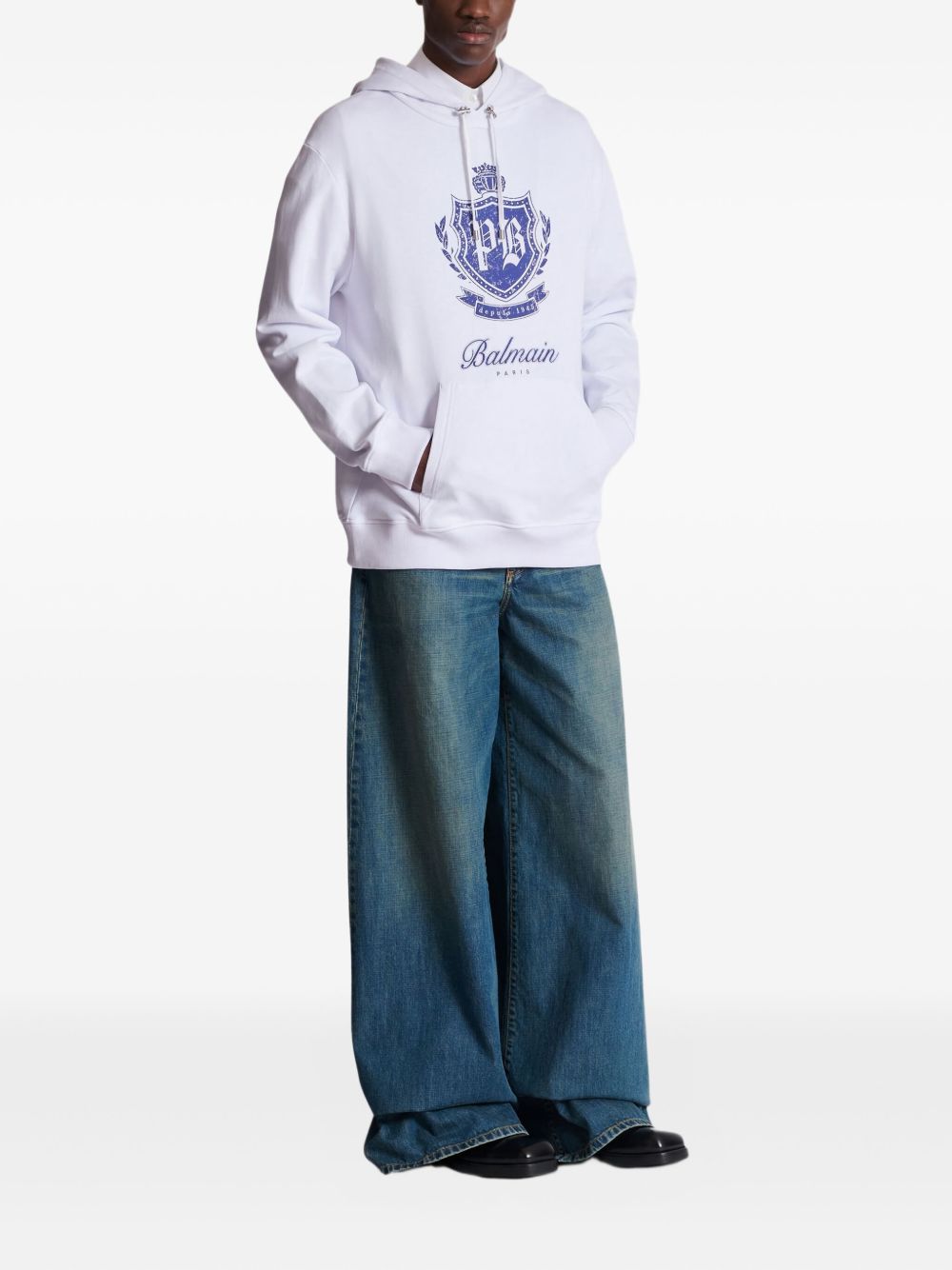 White Cotton Hoodie