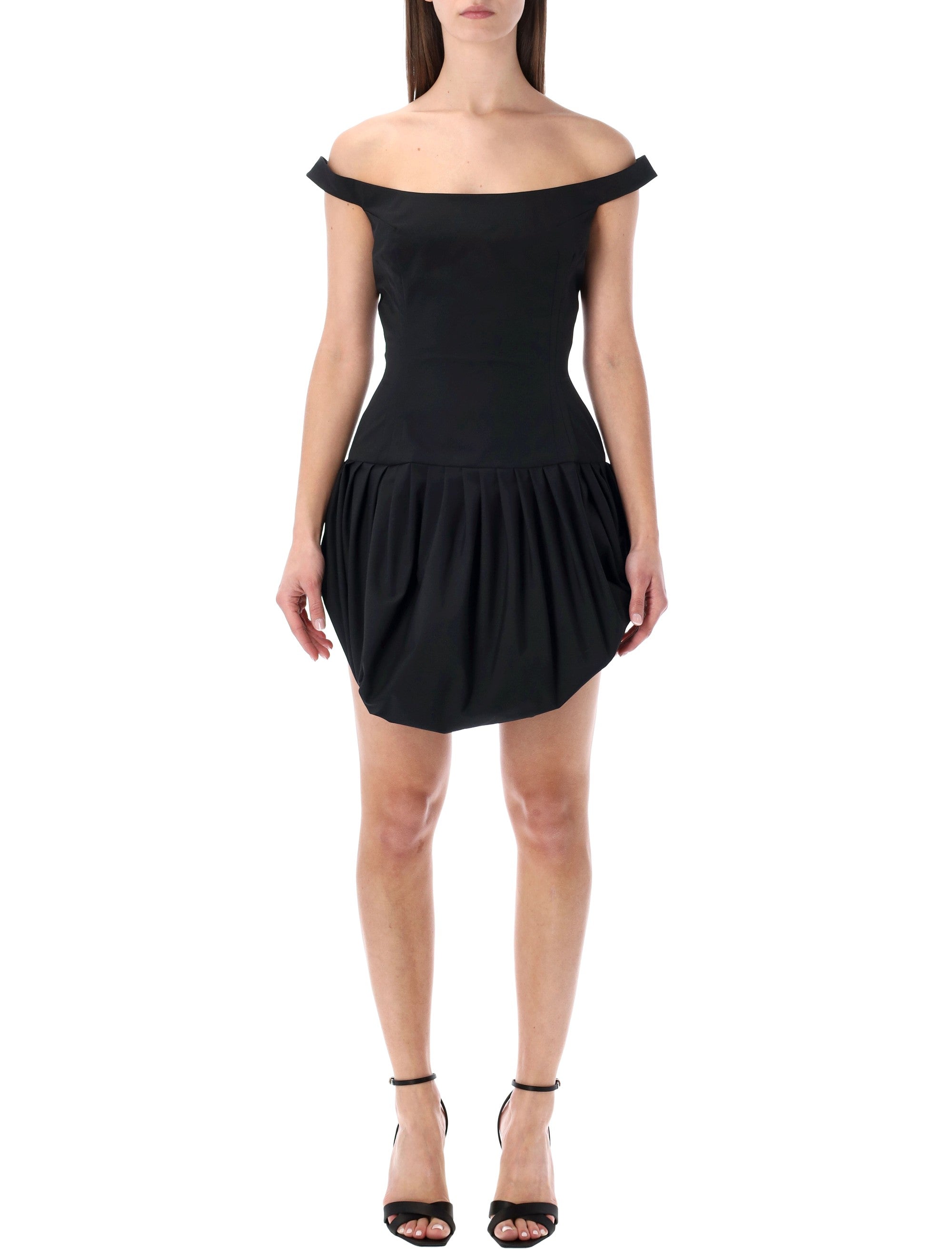 Off-Shoulder Black Mini Dress