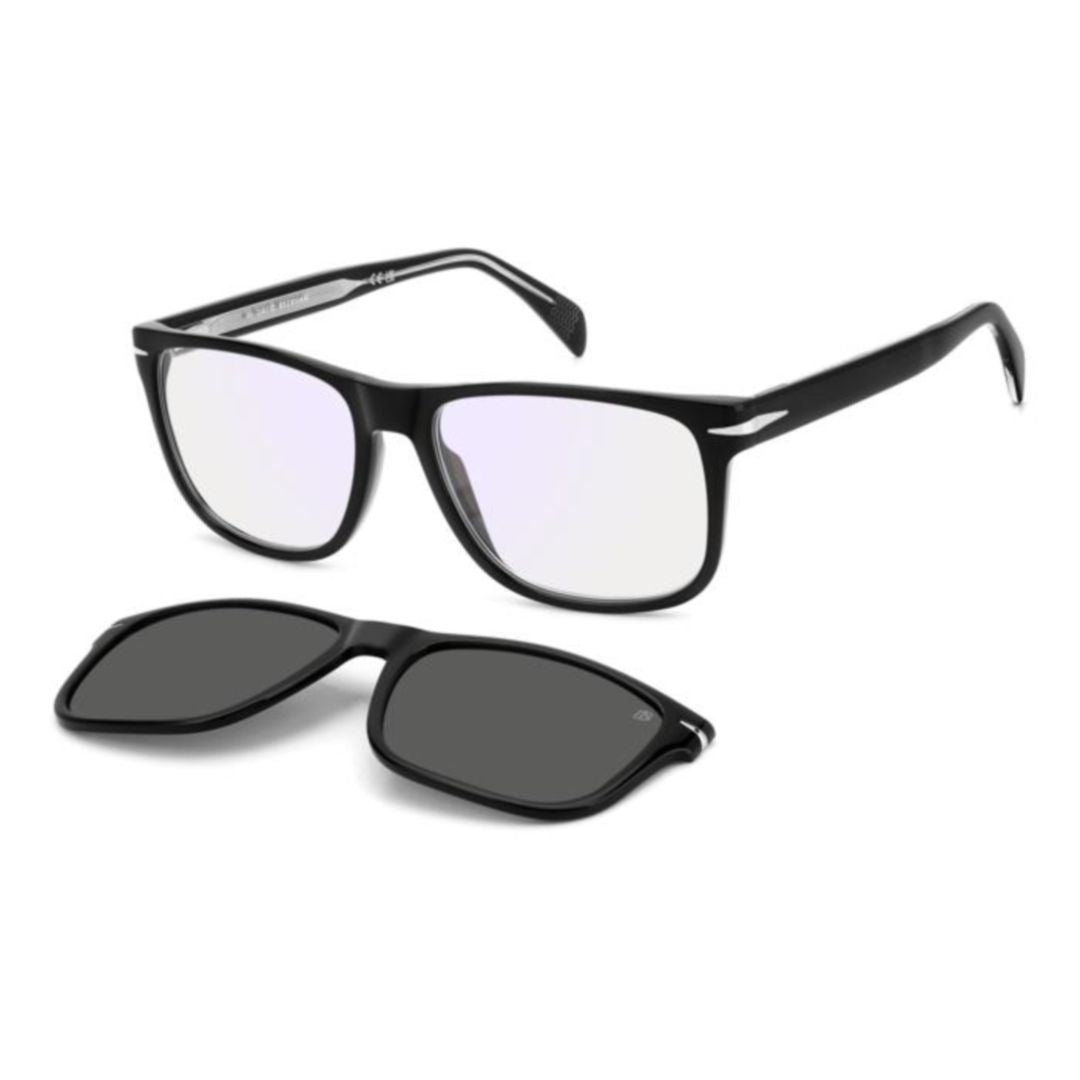 Db 1188/C Rectangular Black Acetate Eyeglasses