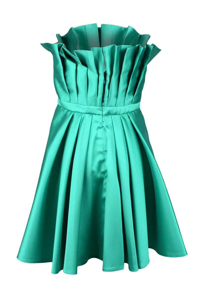 Polyester Bustier Dress - Green