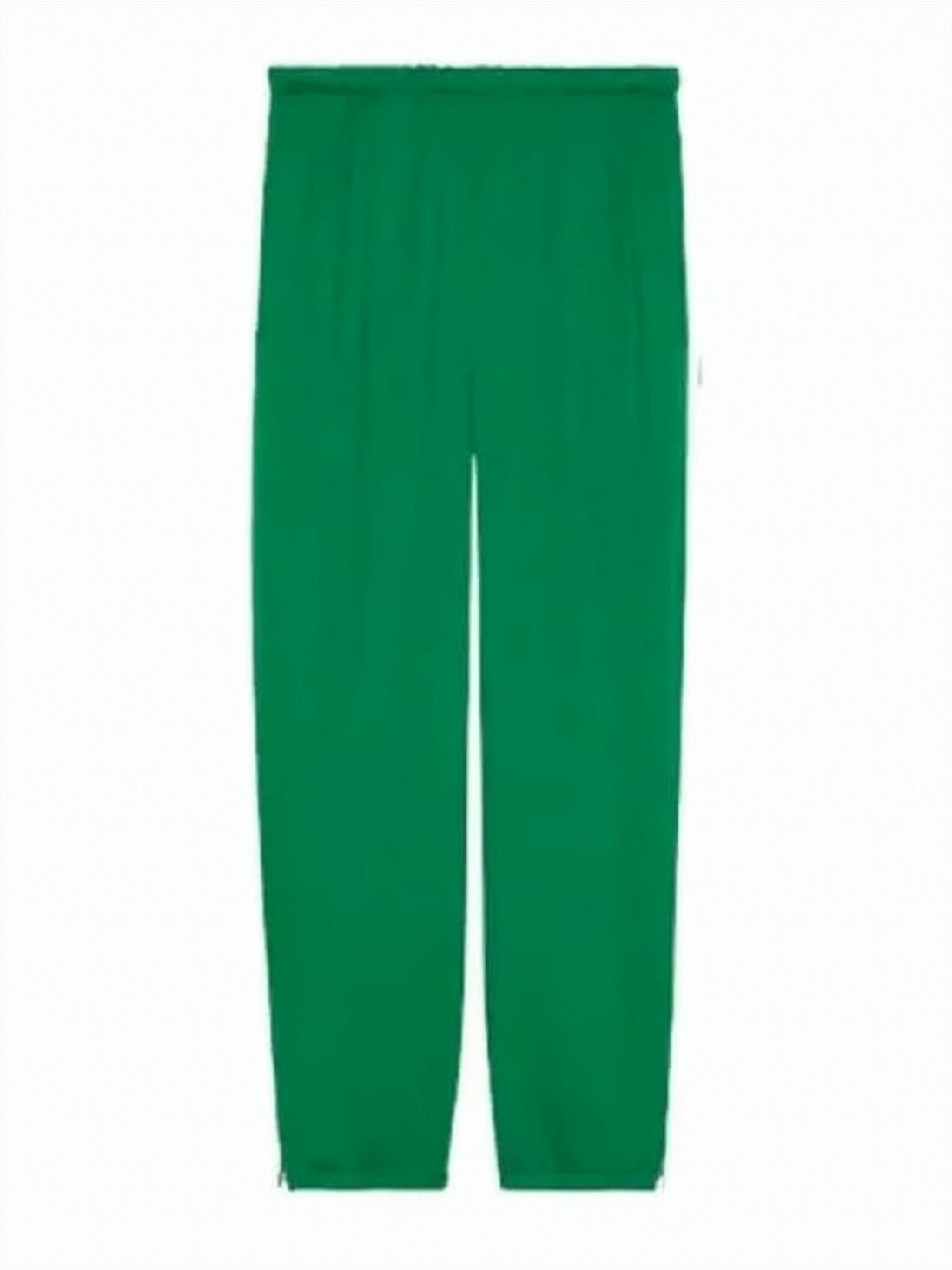 Solid Green Relaxed-Fit Jogger Pants