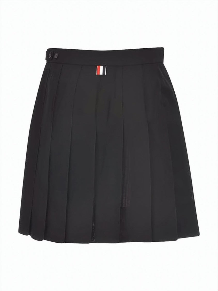 Pleated Mini Skirt with Structured Silhouette and Subtle Logo