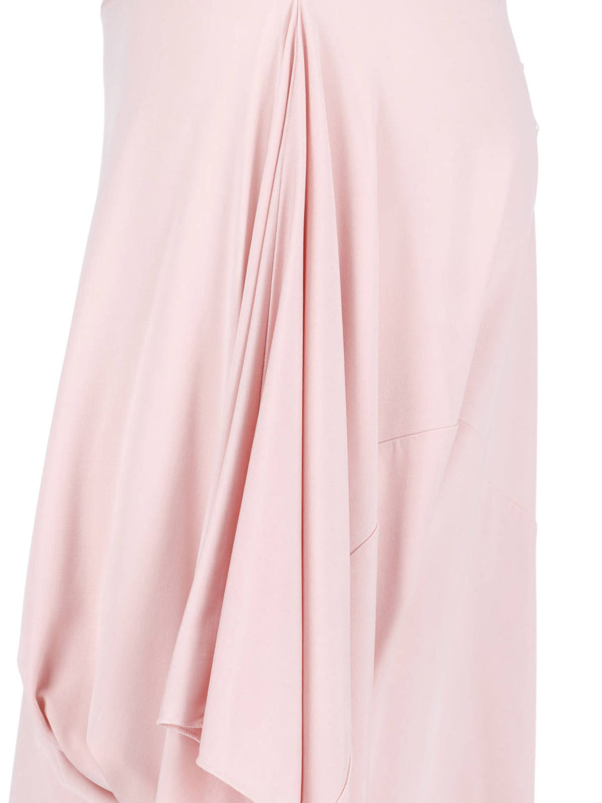 Black Asymmetrical Draped High Waist Skirt