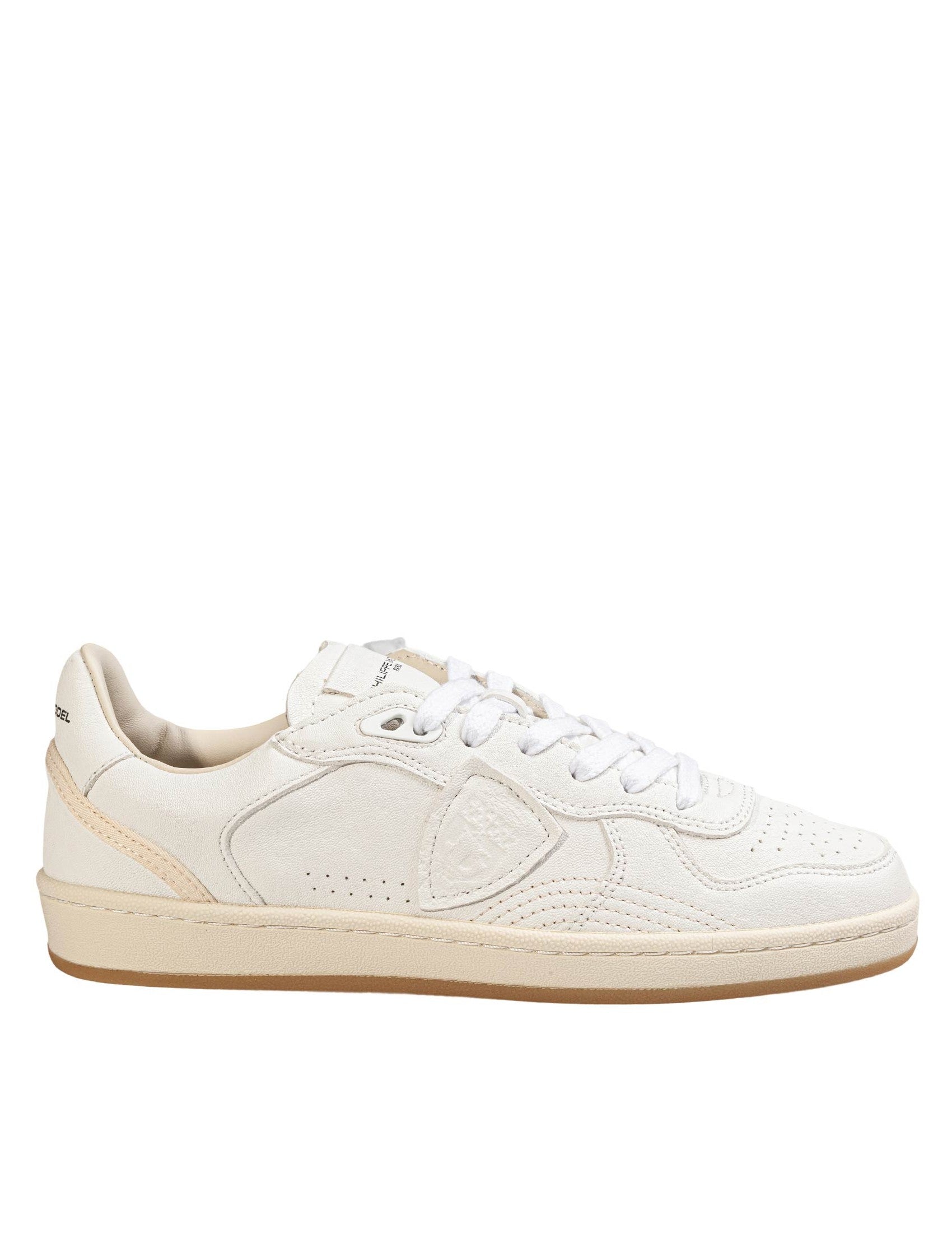 Pgal White Leather Sneakers