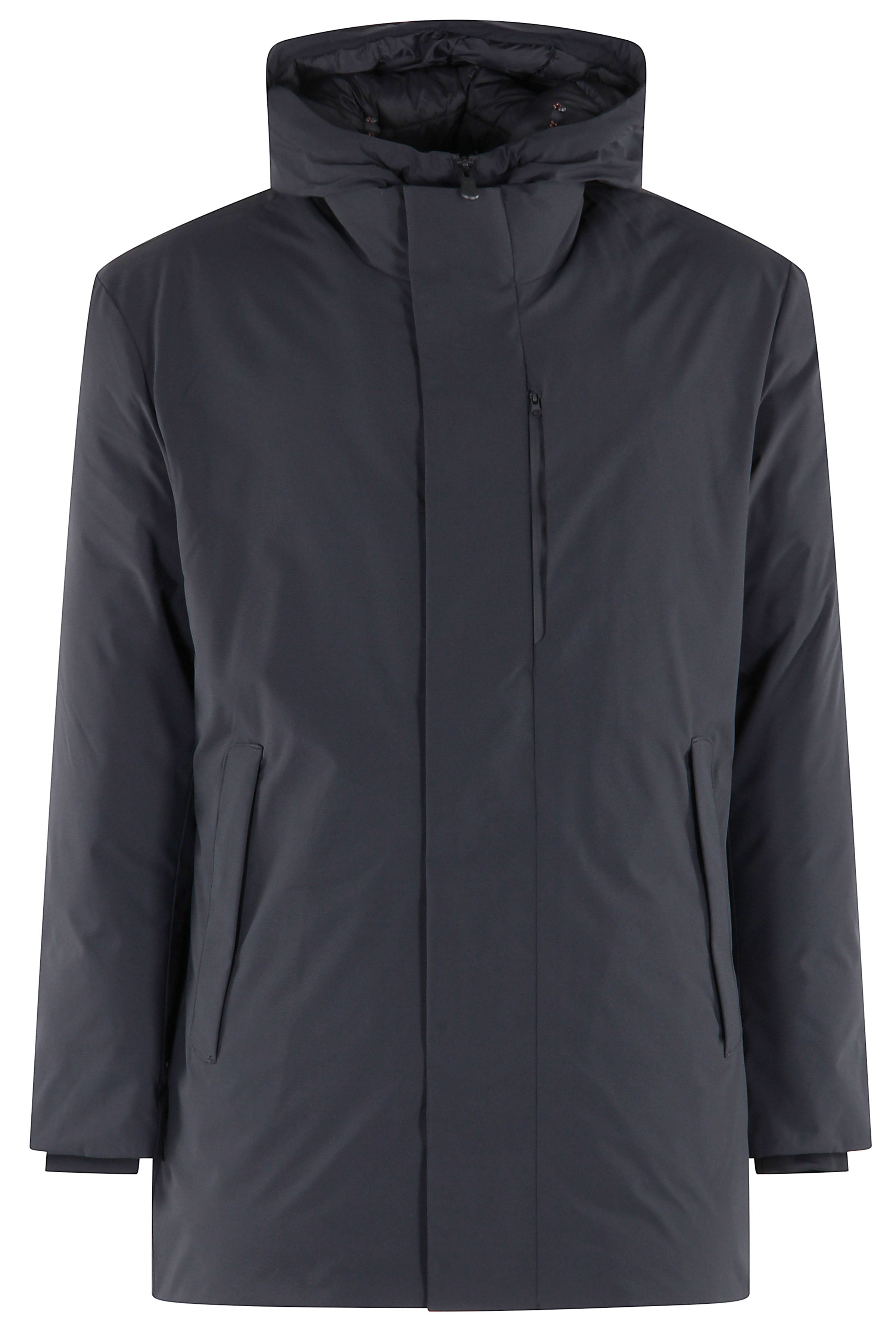 Transitional Black Jacket With Removable Panel