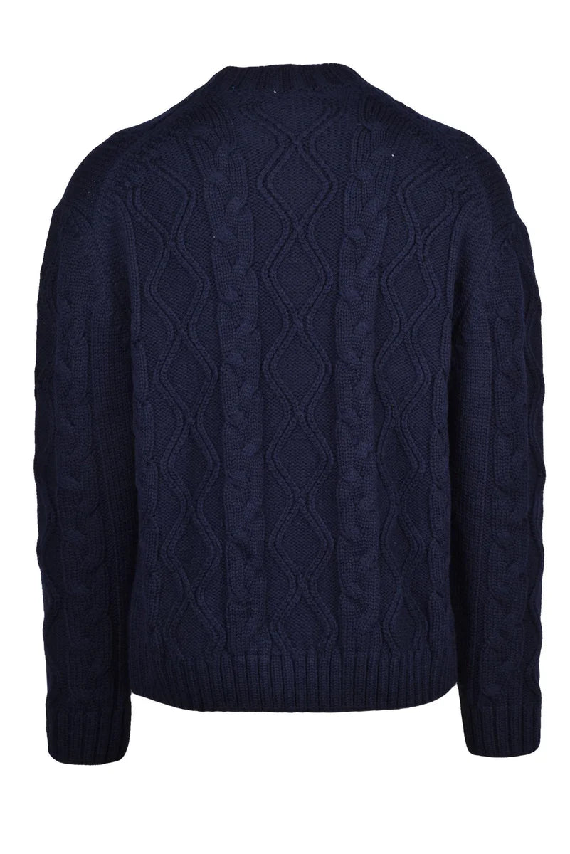 Cable Knit Sweater Virgin Wool - Multicolor