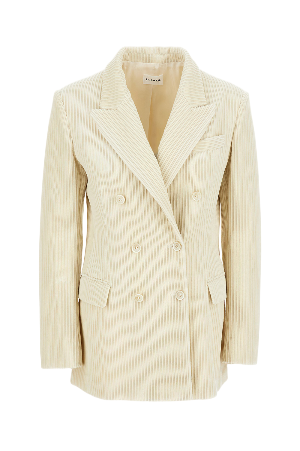 Structured White Jacket With Design