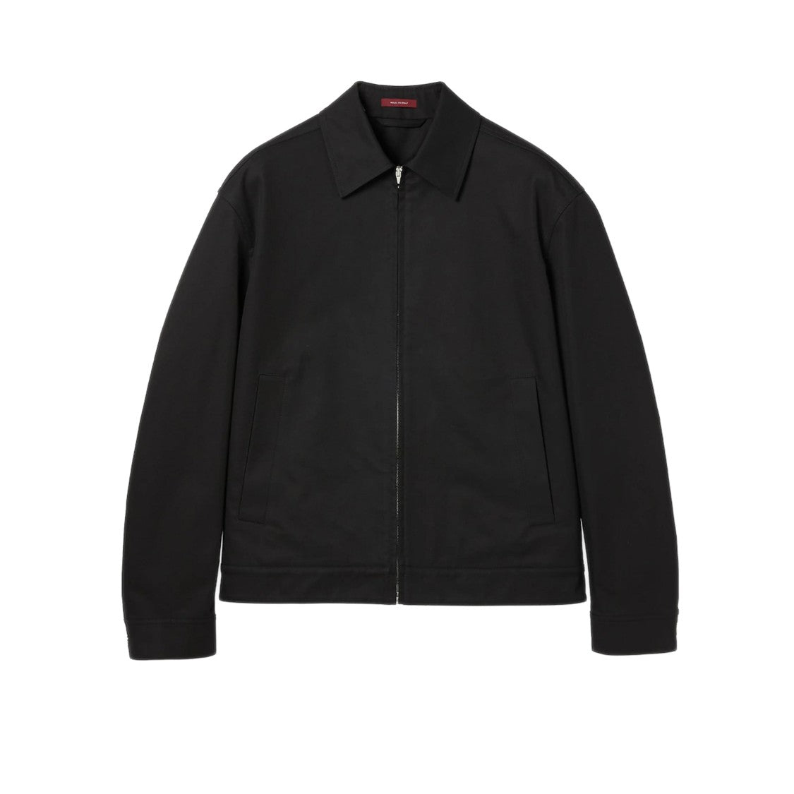 Lightweight Cotton Blouson Jacket with Front Zipper