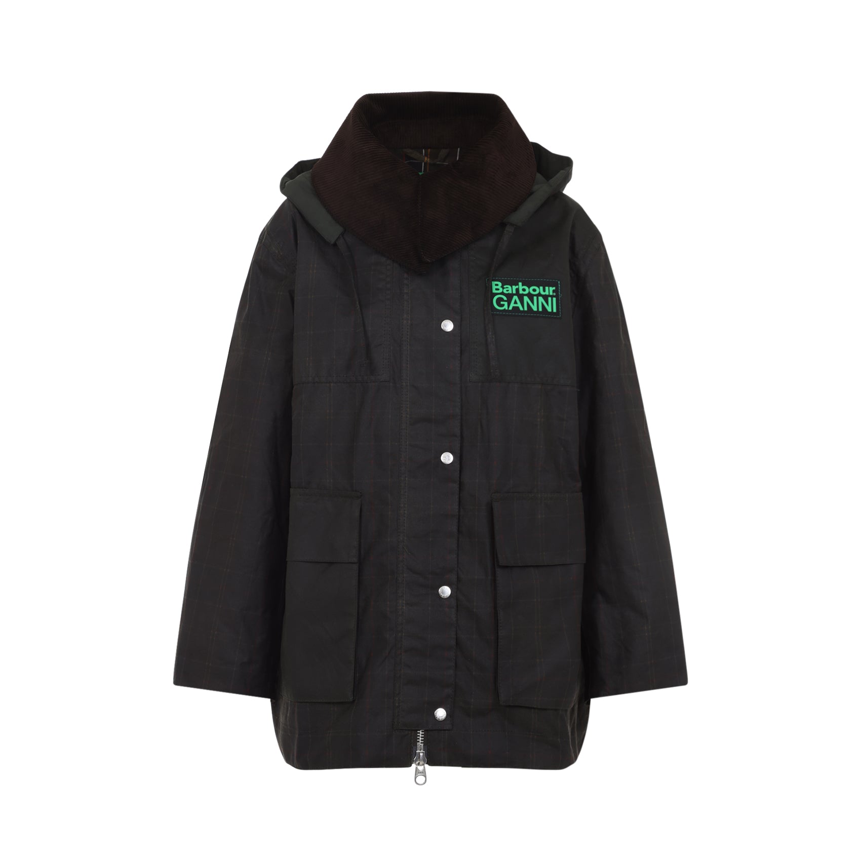 Dark Green Waxed Cotton Short Jacket
