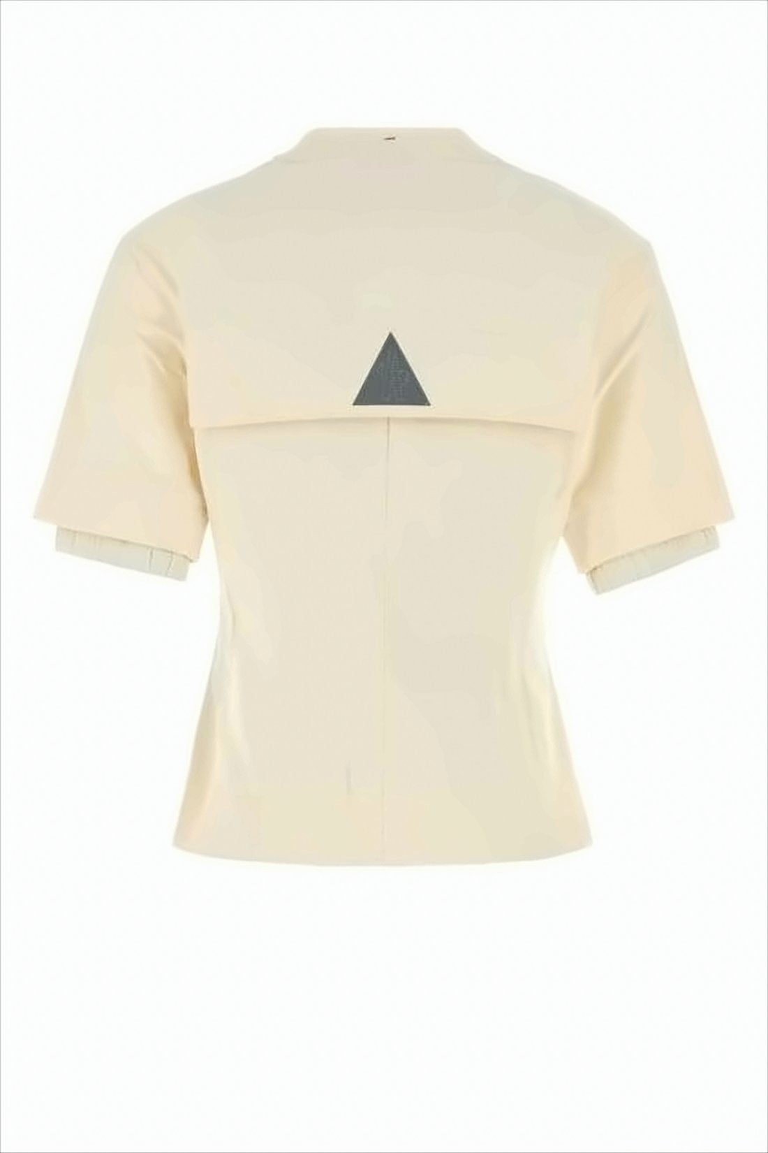 Fitted Short-Sleeved Top with Ruffled Sleeves
