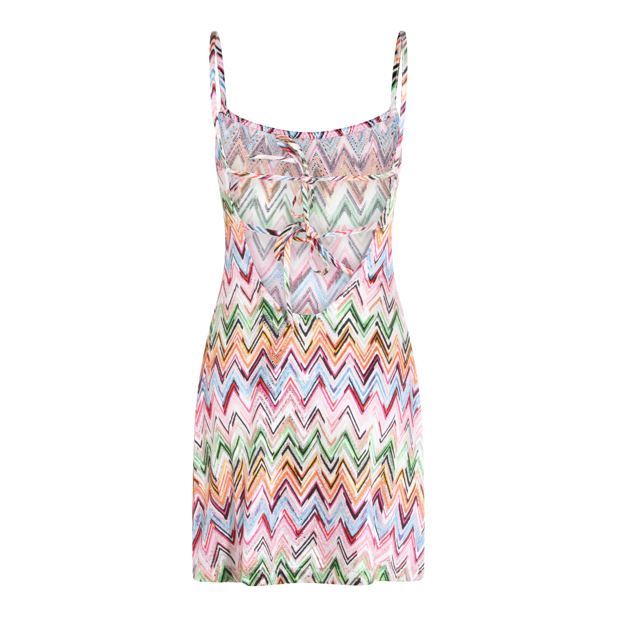 Playful Zigzag Pattern Fitted Mini Dress