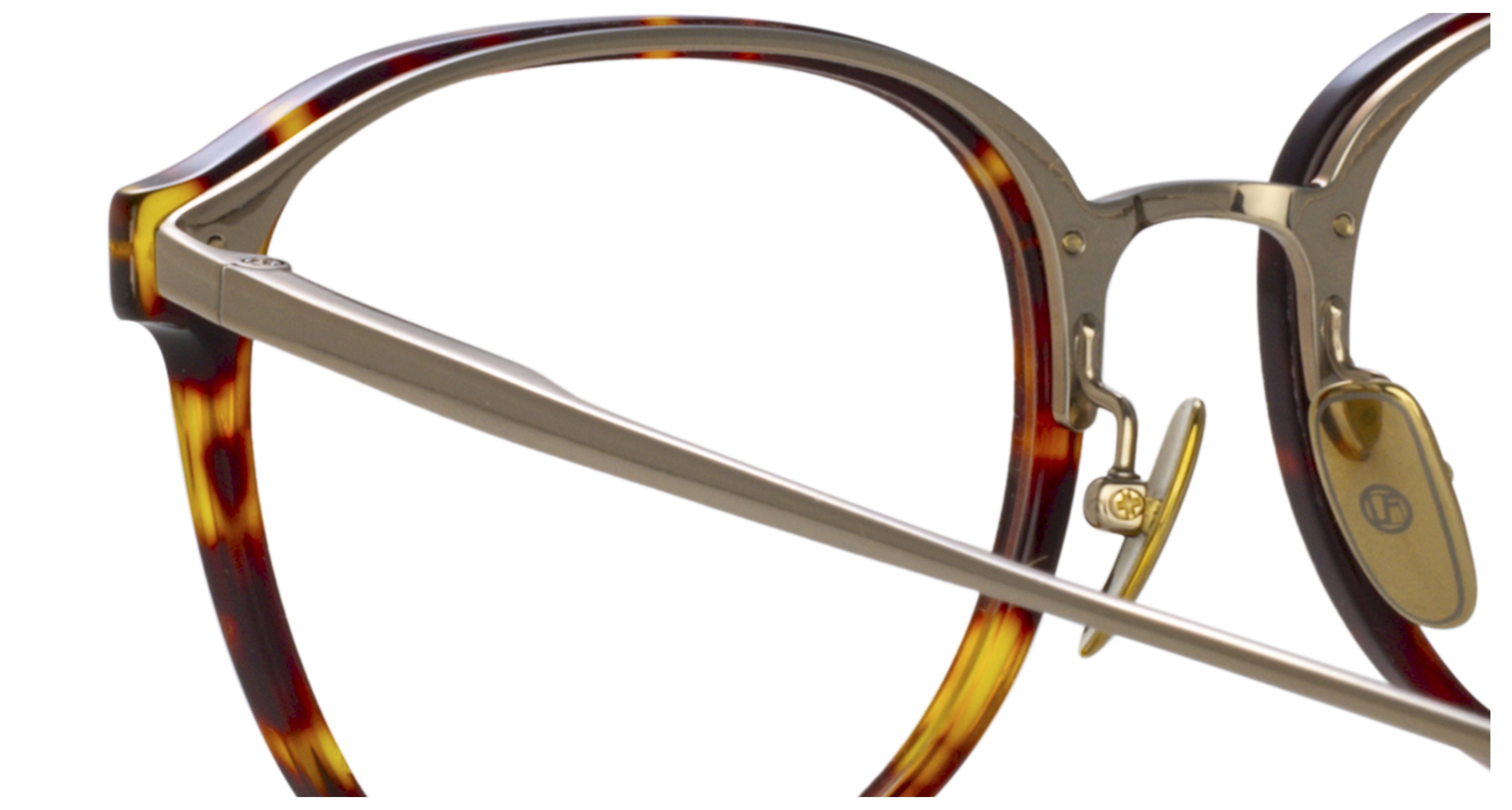 Lfl Rounded Tortoiseshell Frame Eyeglasses with Metallic Details