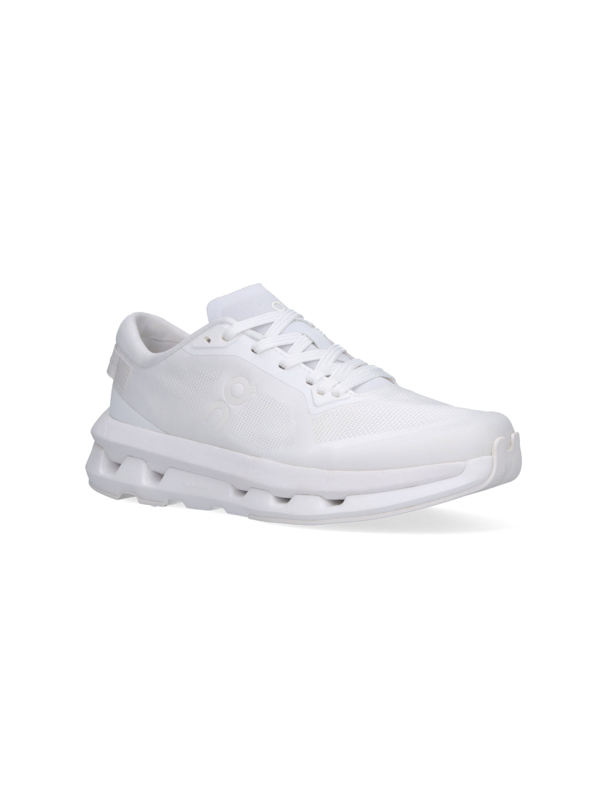 White Cloudzone Segmented Sole Fabric Sneakers