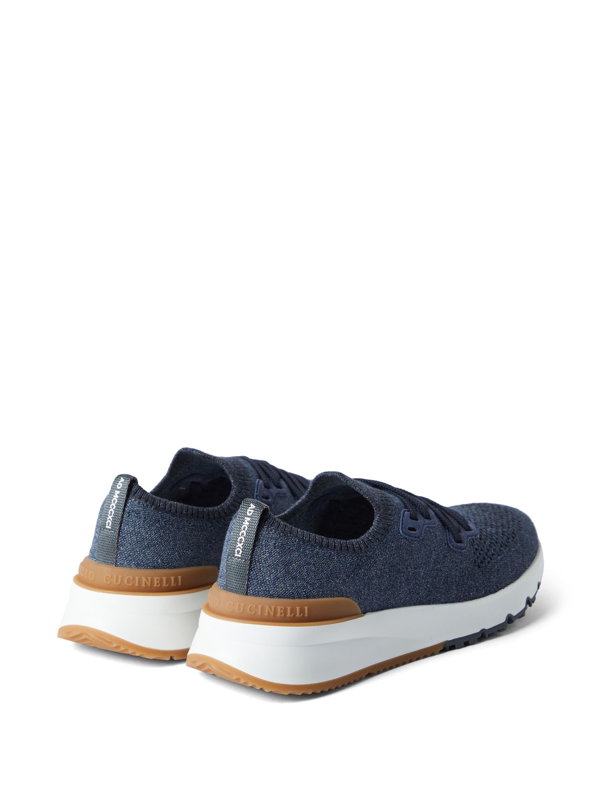 Navy Breathable Knit Runner Sneakers
