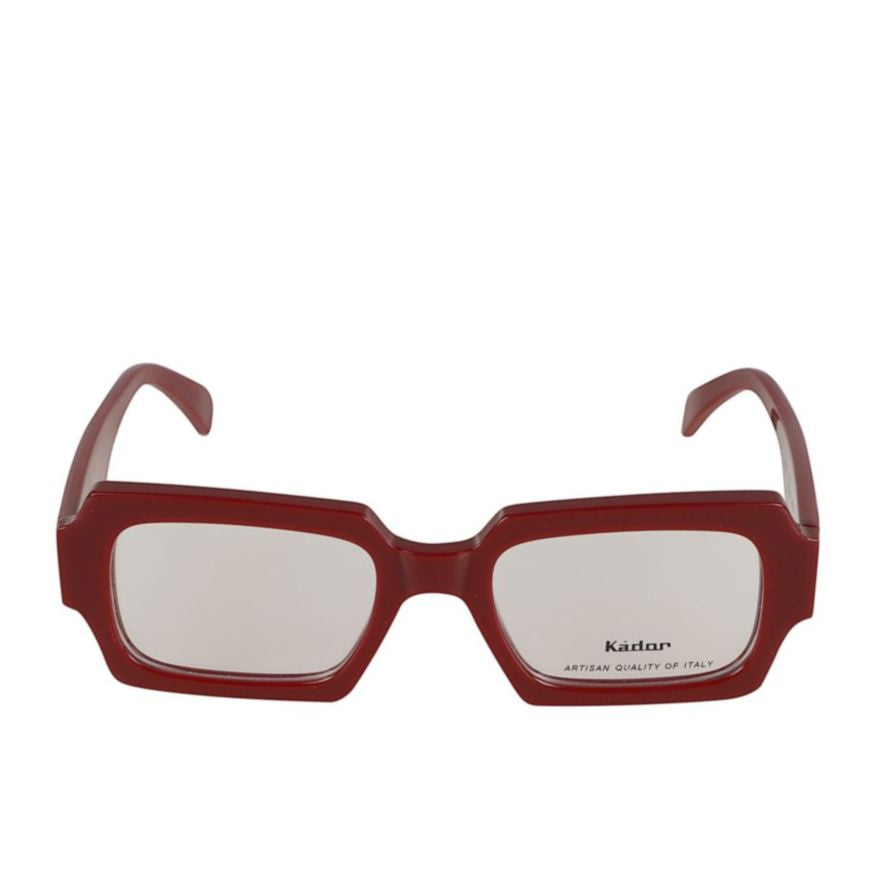 Evy Bold Geometric Eyeglasses in Deep Burgundy