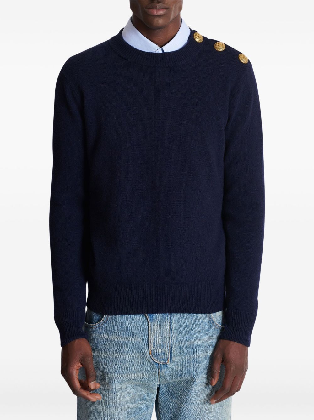 Granatowy sweter