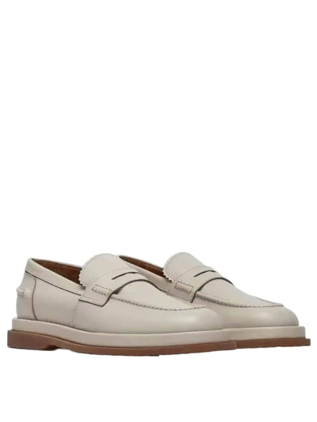 Leather Loafers with Classic Penny Strap