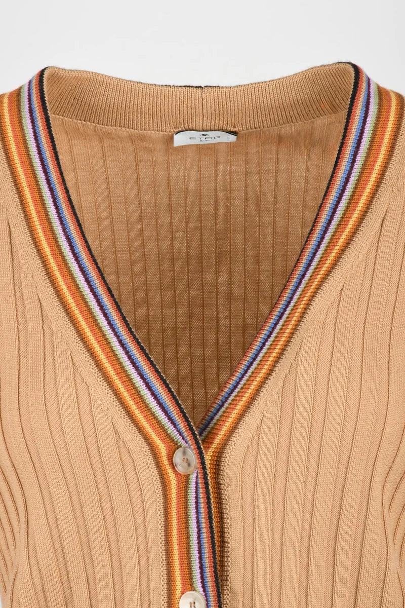 Button Cardigan Wool - Beige