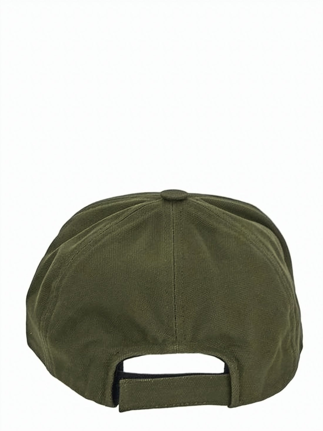 Olive Green Structured Cotton Baseball Cap
