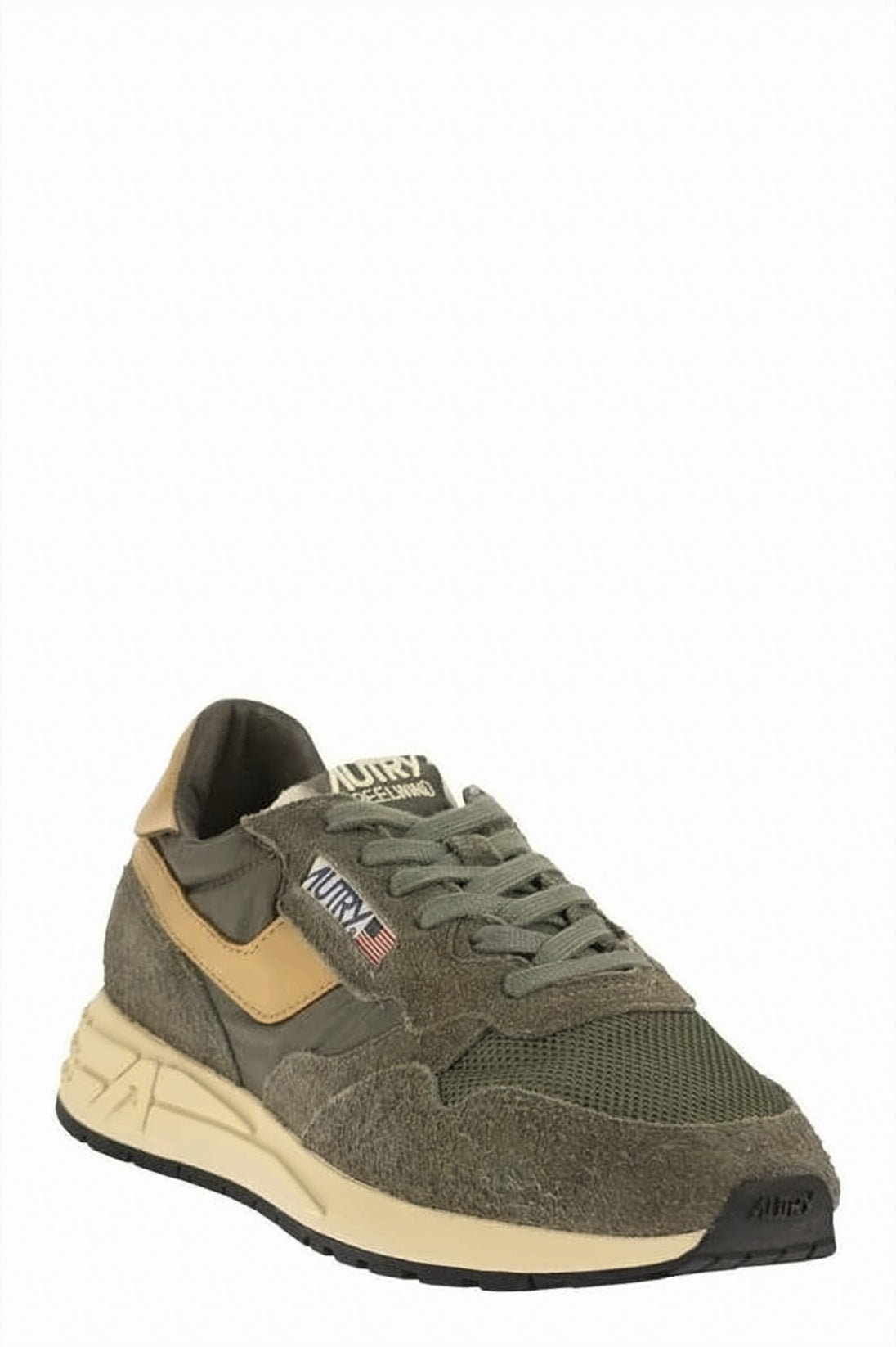 Layered Low-Top Sneakers in Suede