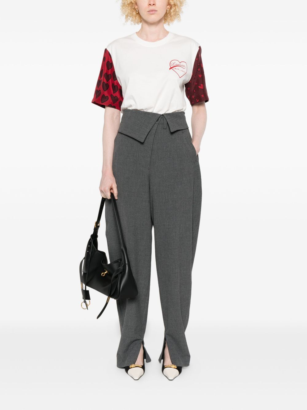 Short-Sleeve Cotton-Silk Blend Top
