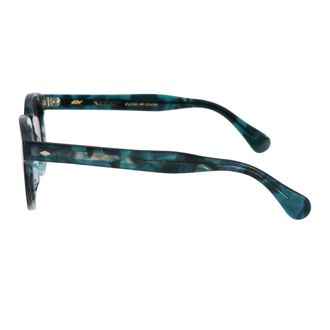 Jolly Cal 49 Marbled Green and Black Rounded Sunglasses