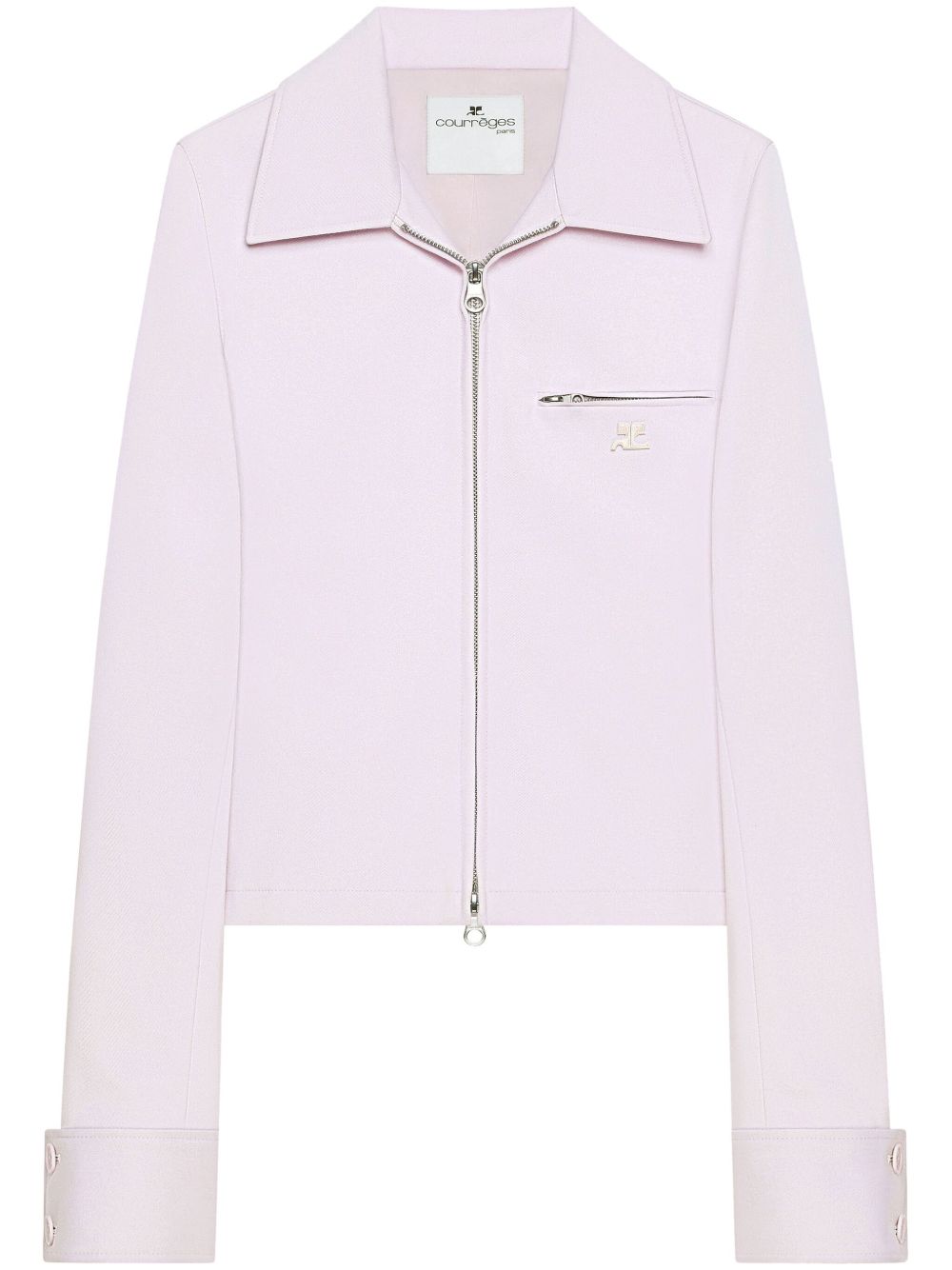 Cropped Jacket with Two-Way Zip