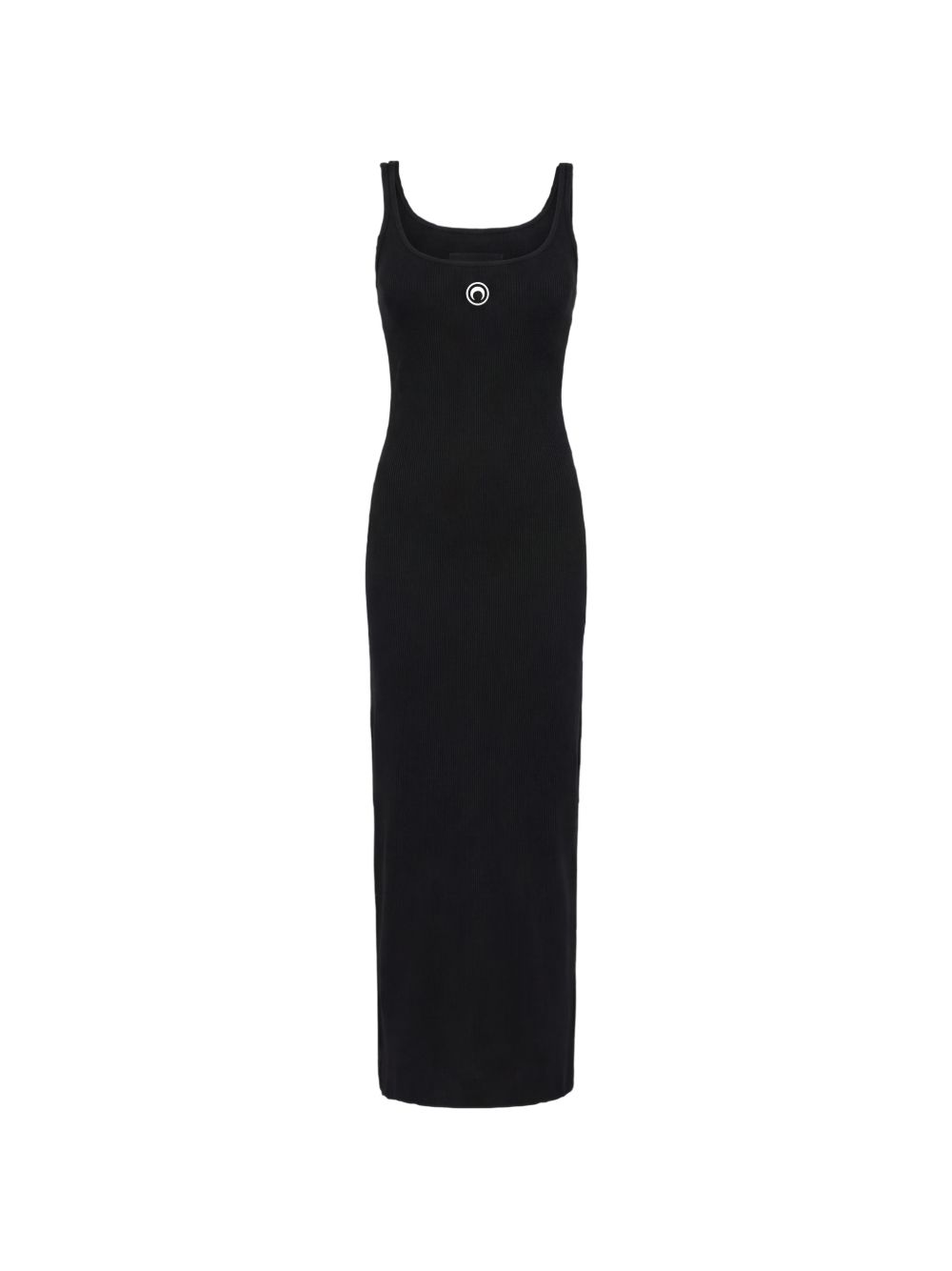 Ribbed Jersey Dress with Logo Detail